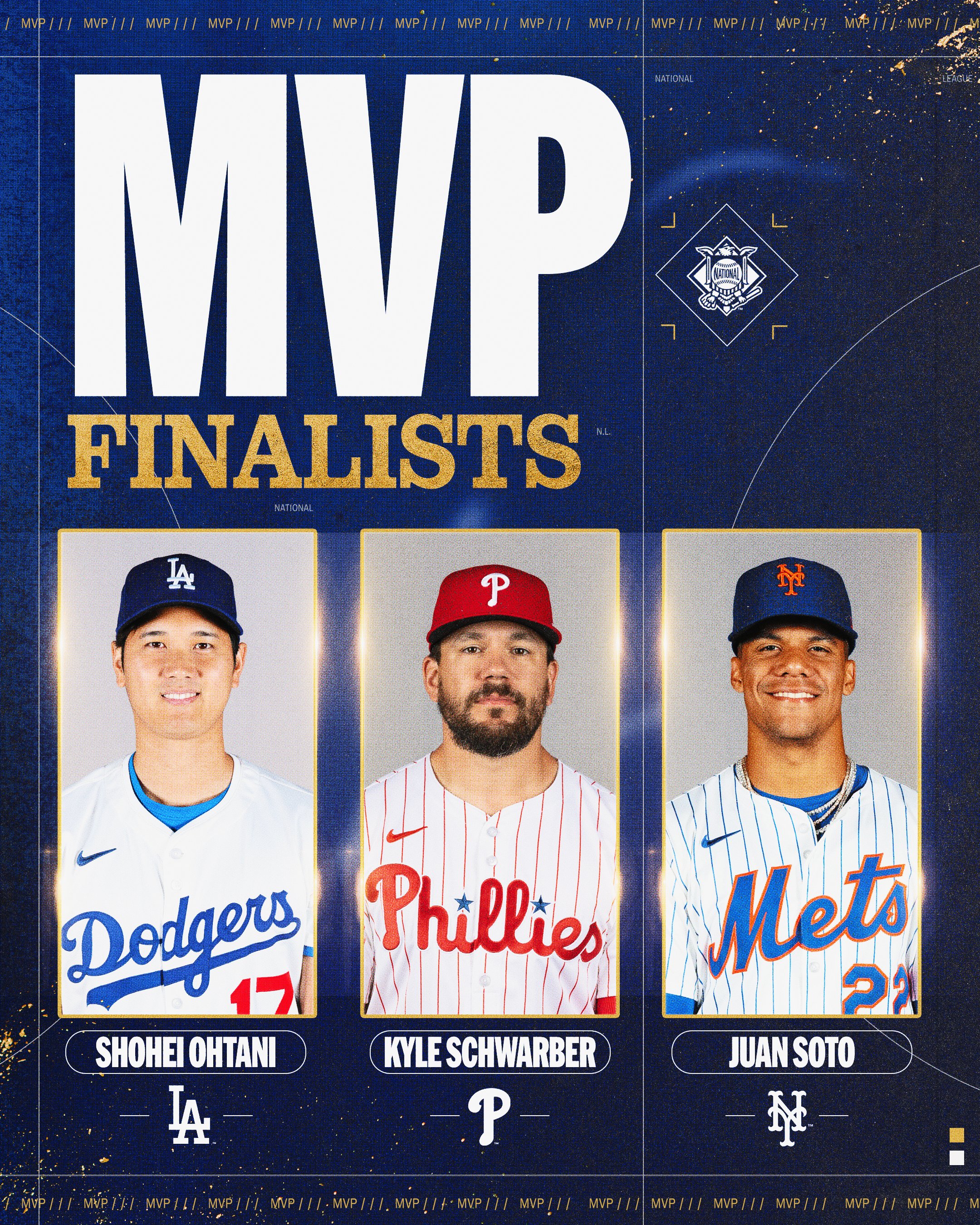 大谷挑戰國聯MVP三連霸。（翻攝自X @mlb）