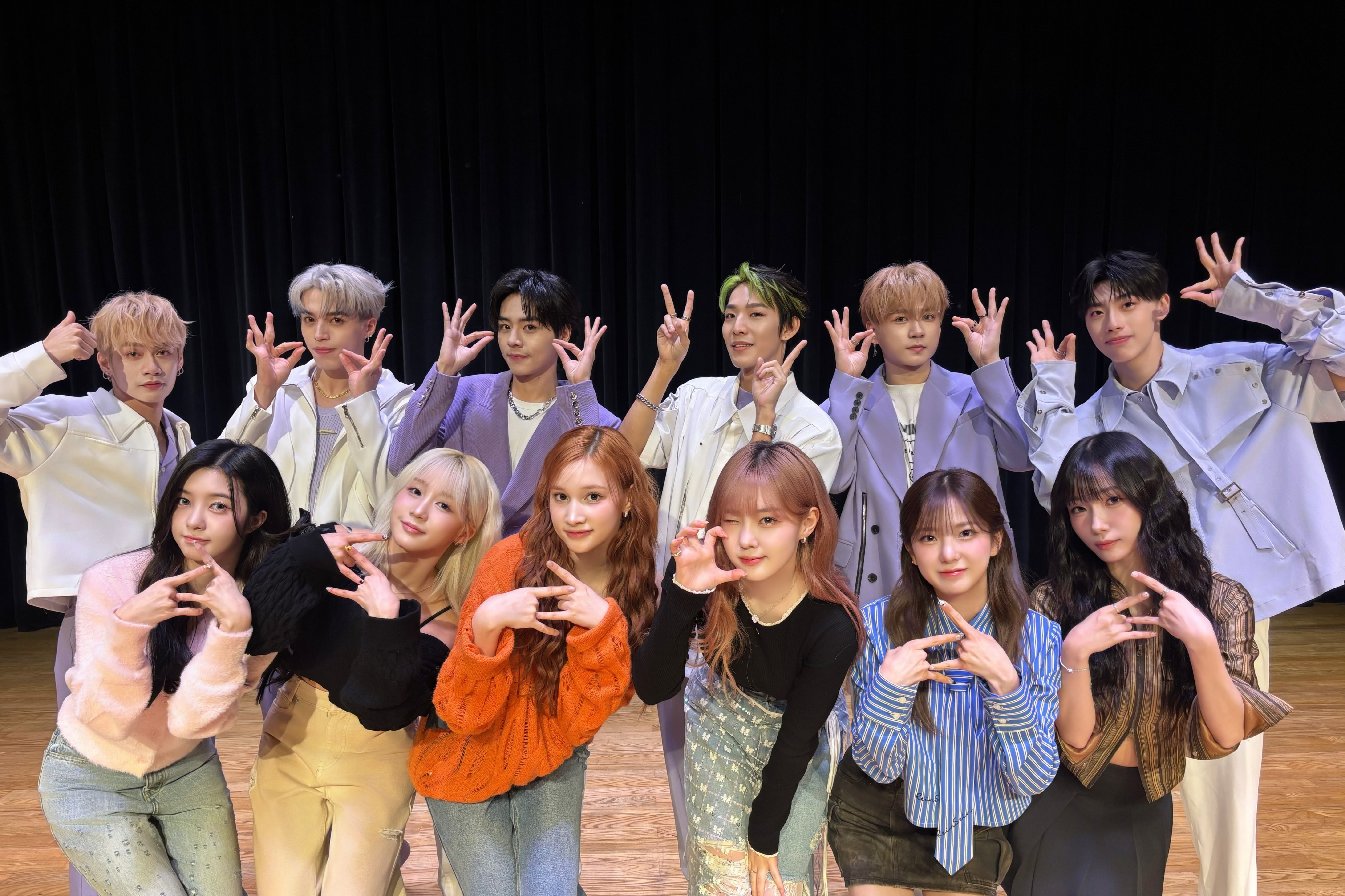 Ozone與韓國人氣女團Kepler跨國合作。（索尼音樂提供）