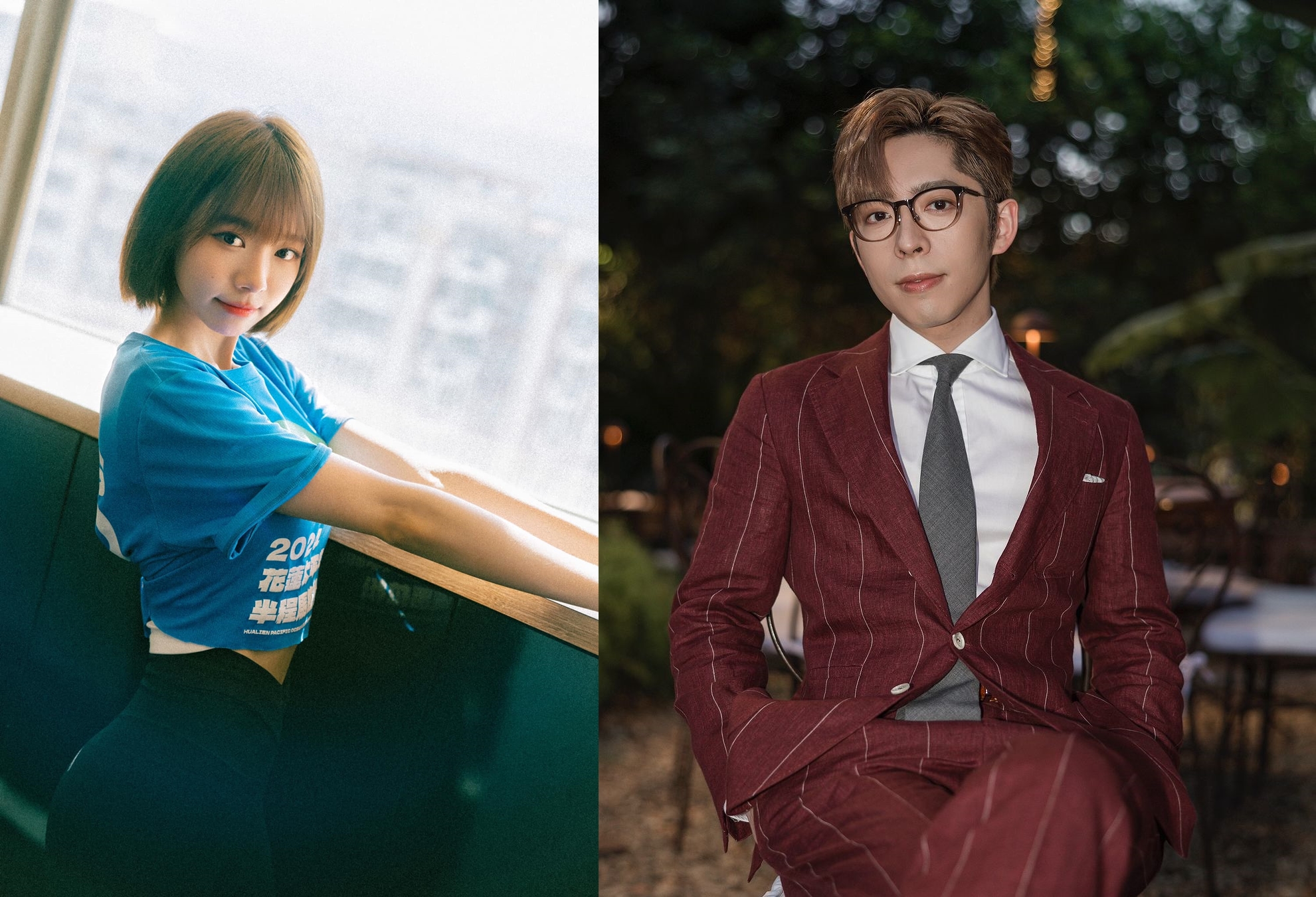 林明禎爆出新戀情，對象是香港人氣男團「Mirror」成員呂爵安。（翻攝自林明禎、呂爵安IG）