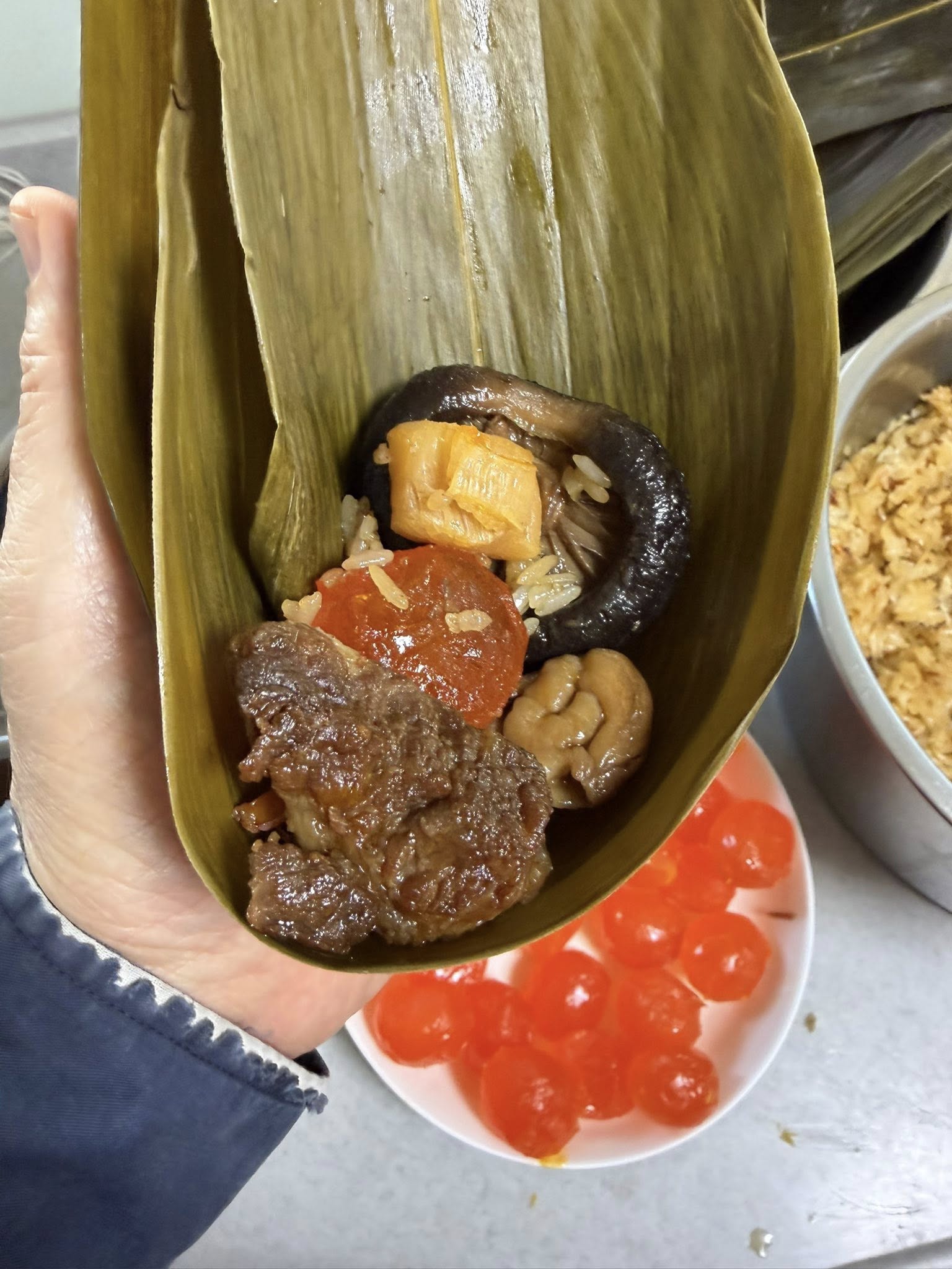 包入滿滿的料。