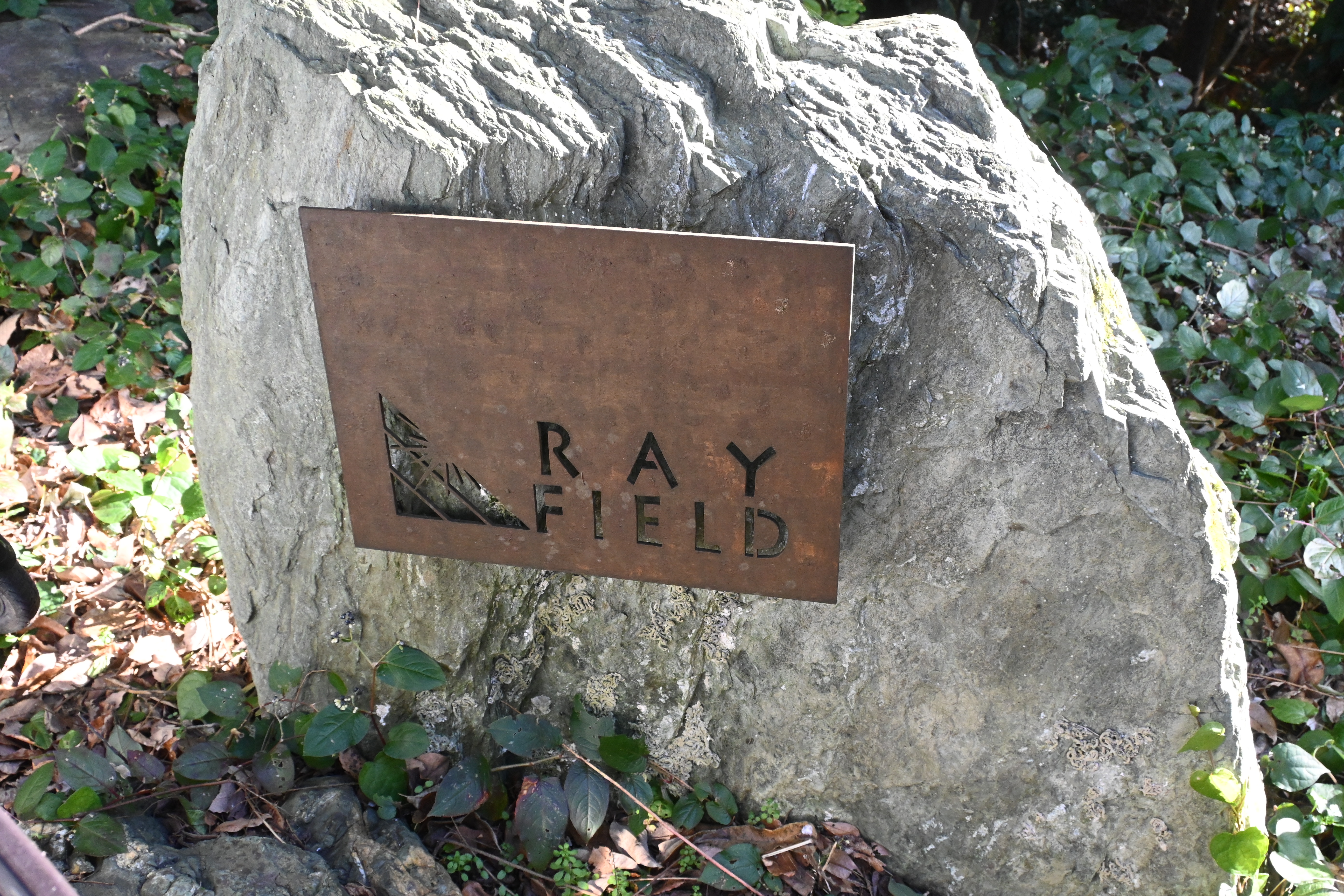 看到入口的路標「RAY FIELD」，觀景台就在不遠處。