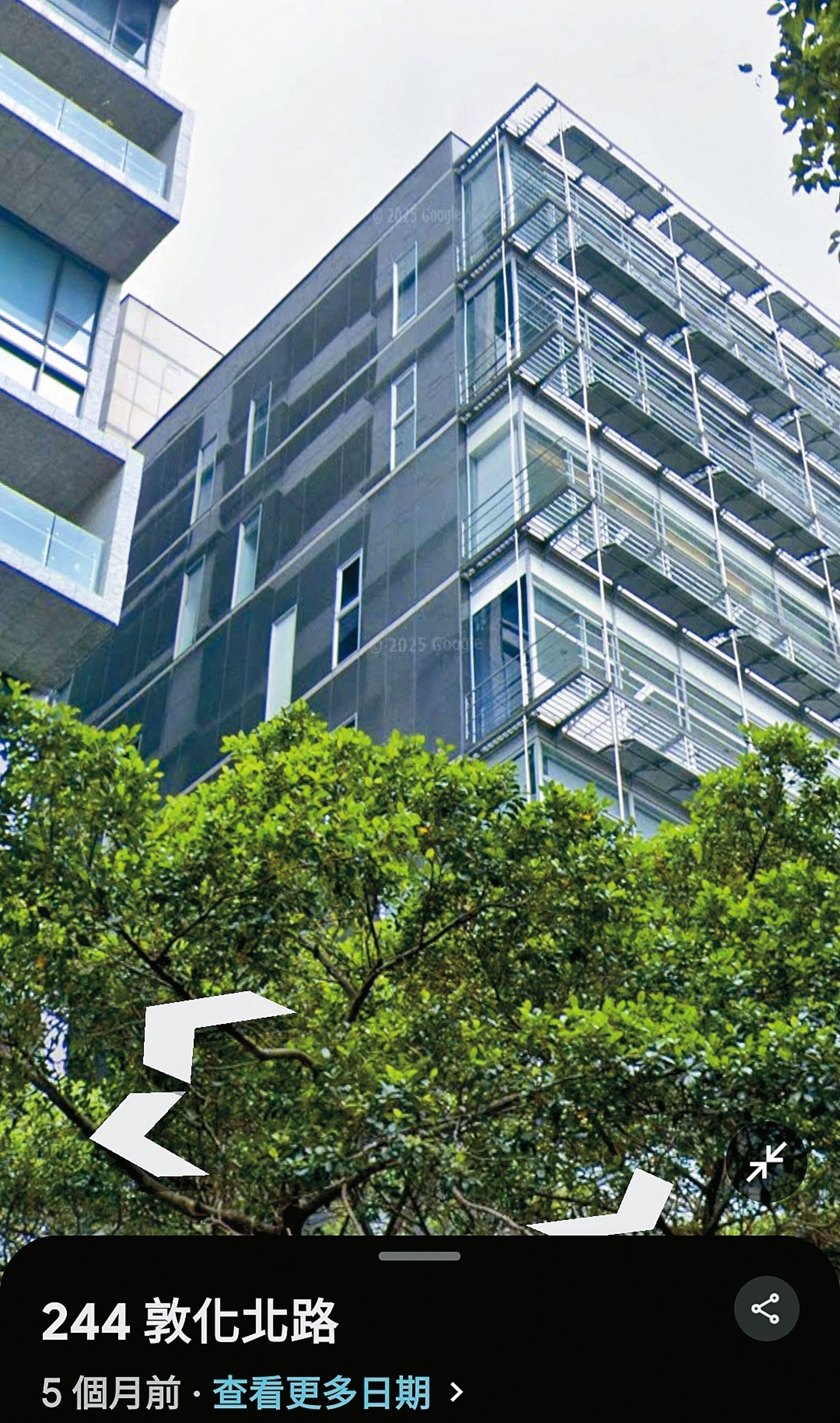 徐小姐曾來台和阮經天共度好幾週，就住在阮經天的北市敦北豪宅。（翻攝自GoogleMap）