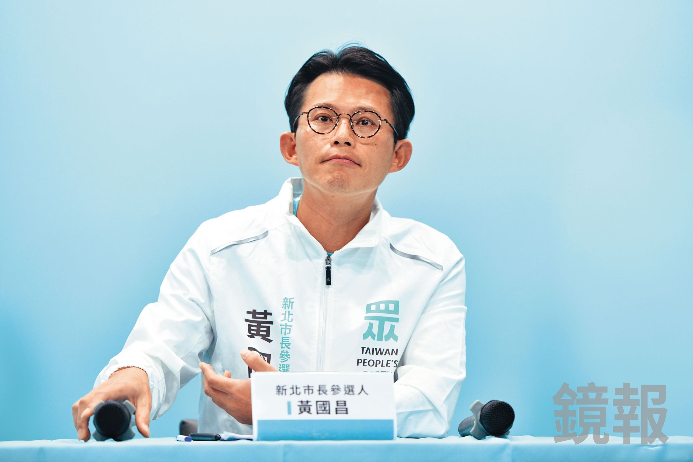 以主席身分帶頭參選新北市長的黃國昌，遭爆排不出陸戰行程，黨內「棄守陸戰、坐等藍白合」質疑蔓延。（鏡報李智為）