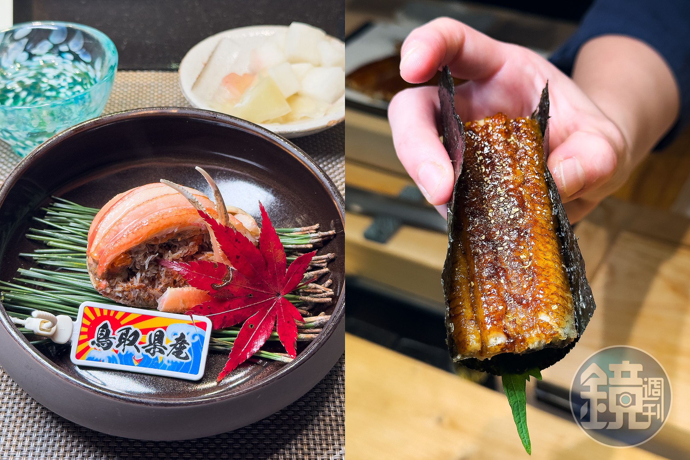 座落在高雄Hotel dùa二樓的「鮨毅」，以招牌料理「靜岡白鰻魚」與冬季限定的「鳥取縣香箱蟹」，端出屬於南台灣的日料路線。
