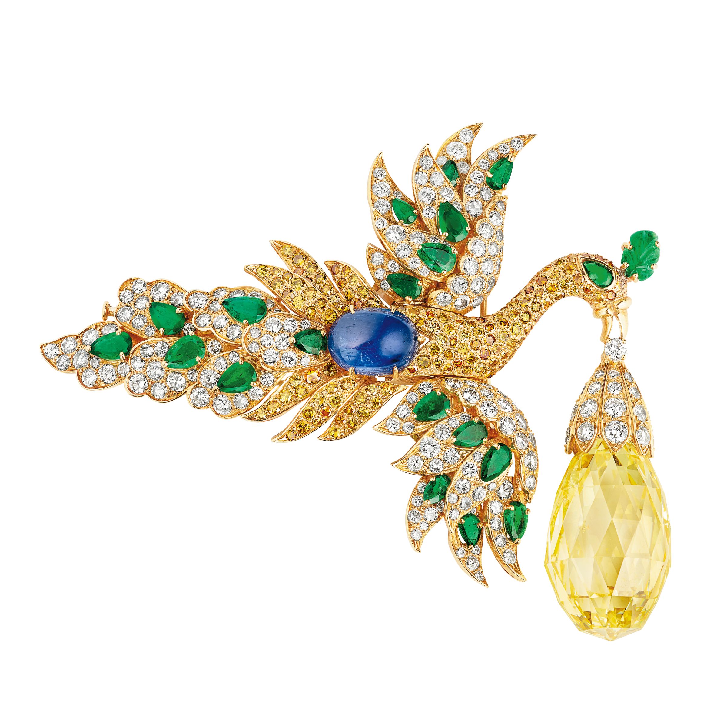 Van Cleef & Arpels的可轉換式珠寶,總能令人驚喜連連,經典的《鳥雀胸針》正是其一。(梵克雅寶提供)