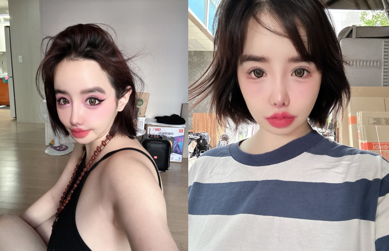 2NE1成員朴春因健康問題自今年8月暫停活動，仍時常在自己社群發過度美顏的自拍照。（翻攝朴春INS)