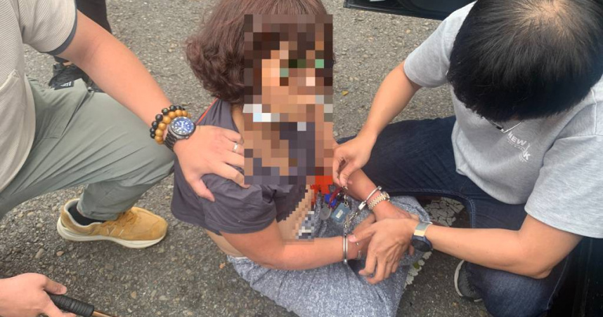 台中市警方日前破獲國道販毒案件，逮捕許姓女藥頭。（翻攝照片）