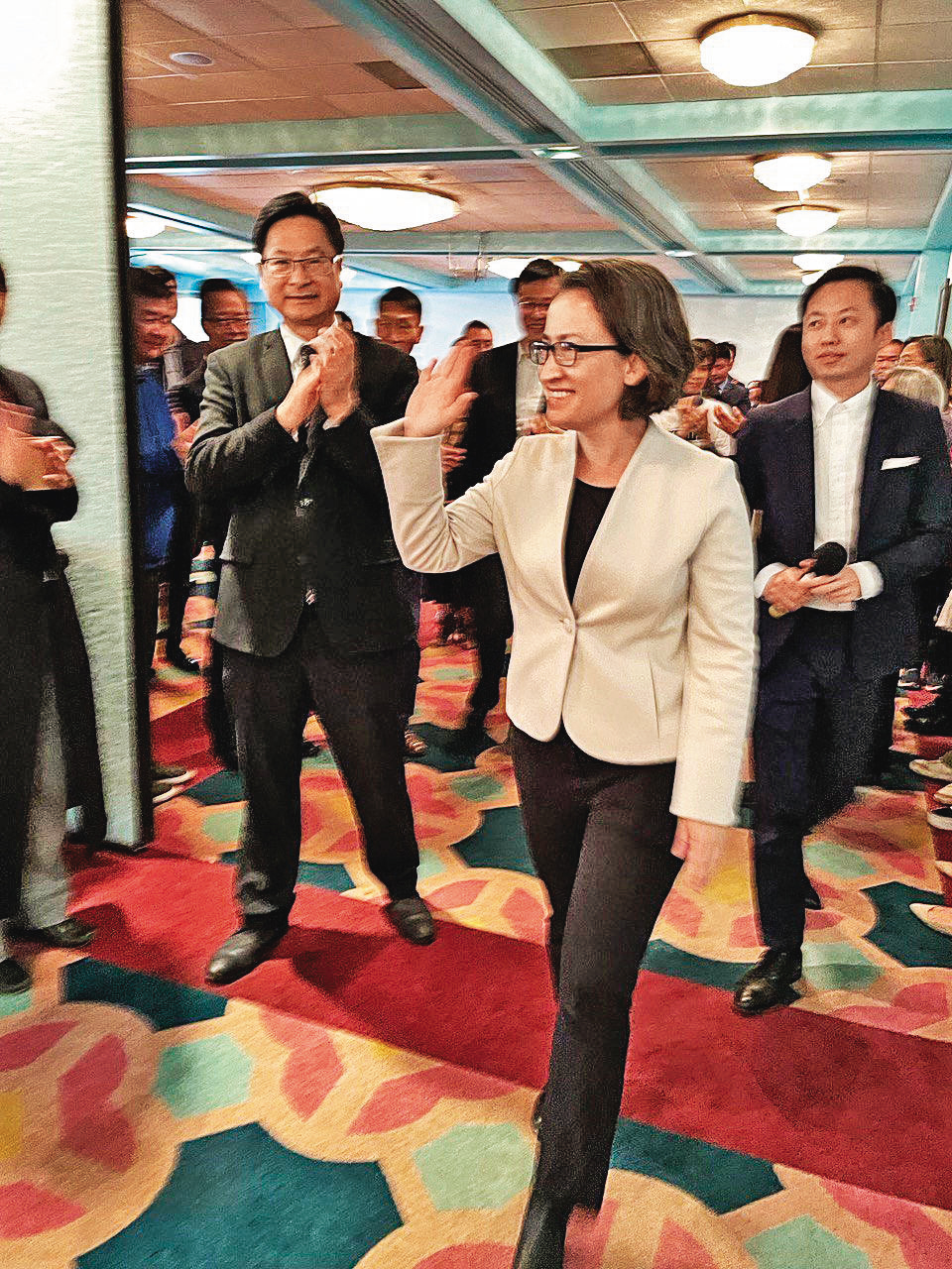 副總統蕭美琴當選後,今年3月赴美收拾行李。(翻攝Taiwan in the US臉書)