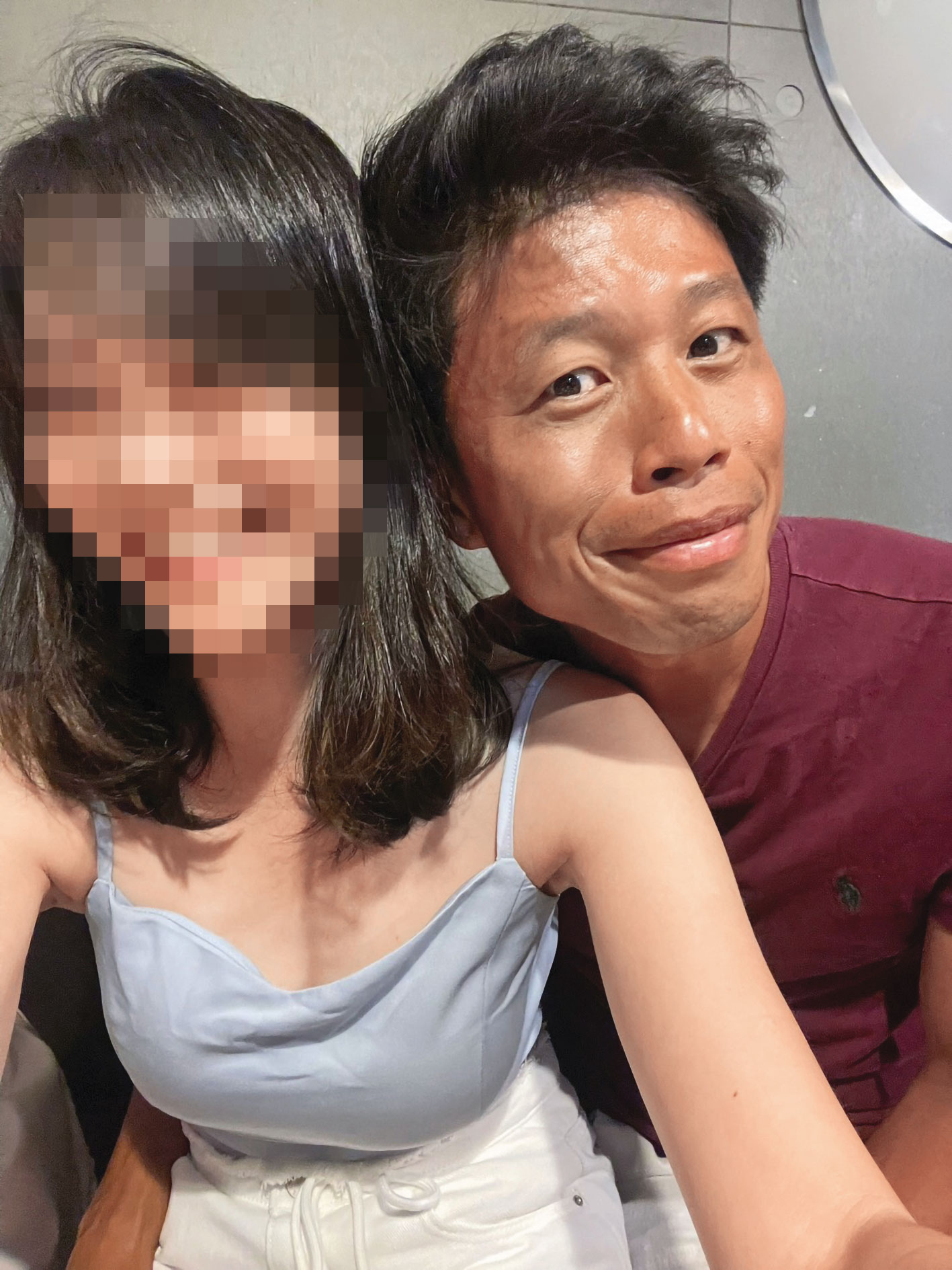 謝政瀛(右)前女友A小姐(左)指控,被謝在澳洲丟包回台後決定分手,謝卻以小帳號羞辱抹黃她。(讀者提供)