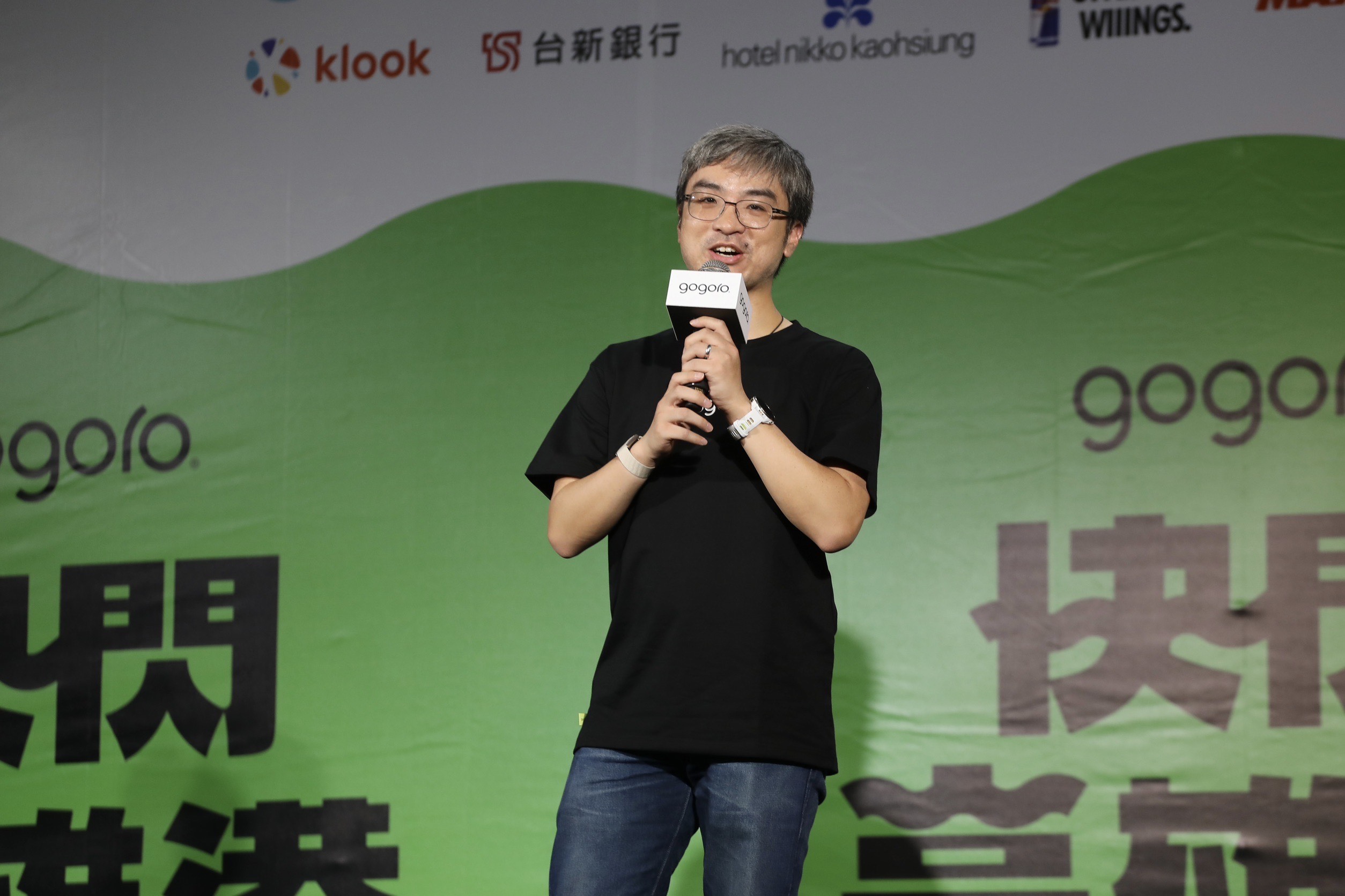 為了力挺Gogoro年度活動首度移師高雄，Gogoro董事尹崇堯今（20）晚特地現身高雄港。