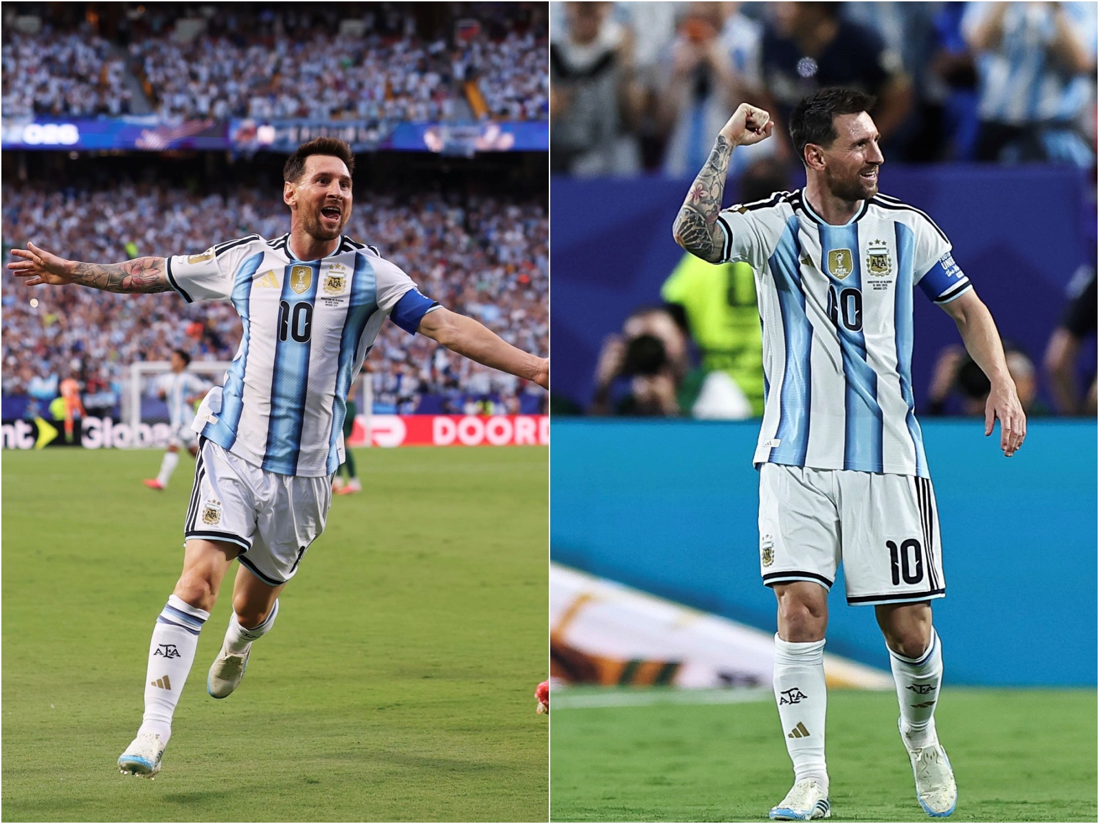阿根廷球星梅西上演帽子戲法。（翻攝X@@FIFAWorldCup）
