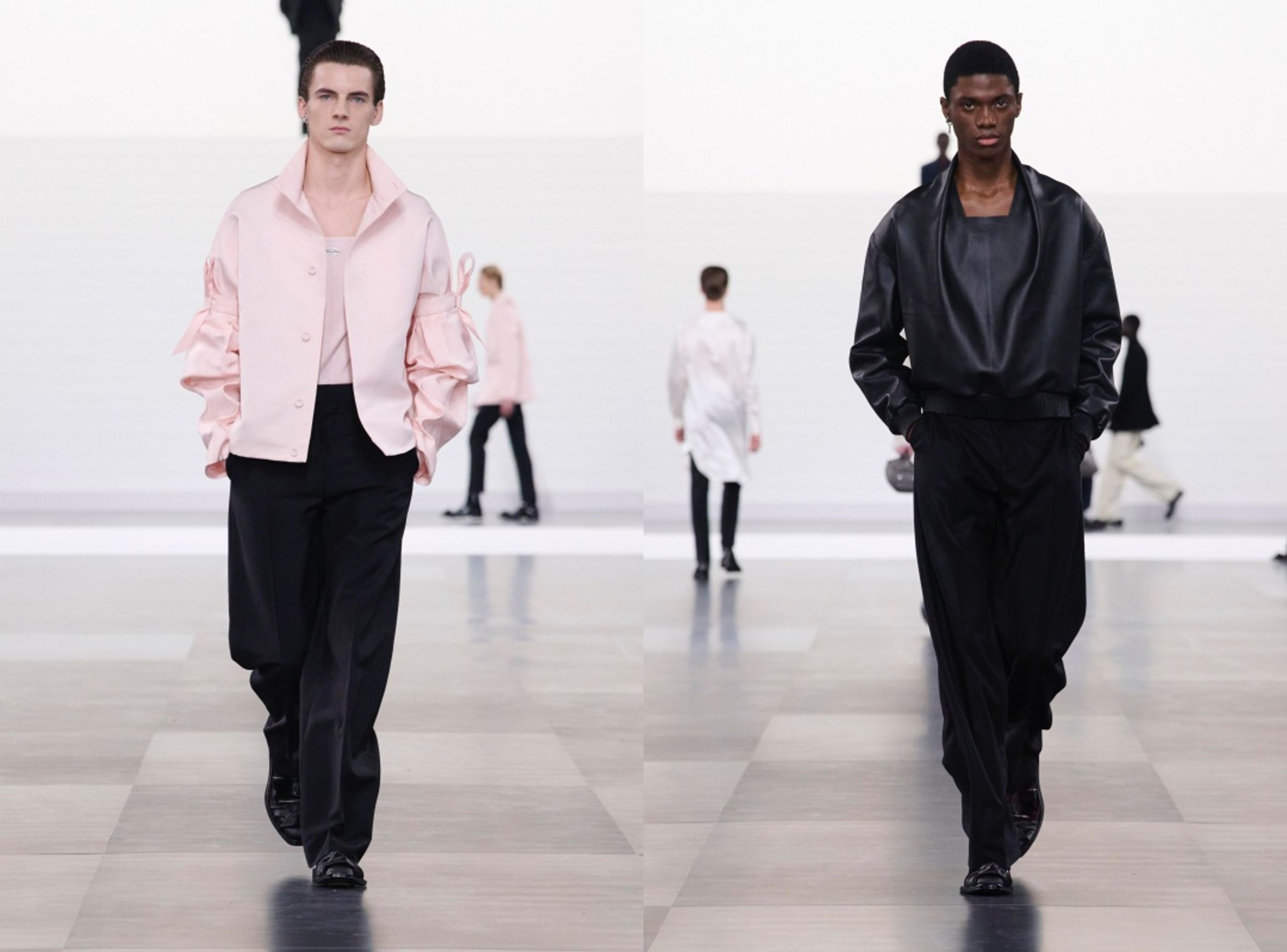甫於今年一月剛發表的DIOR 2025冬季男裝系列服裝。(迪奧提供)