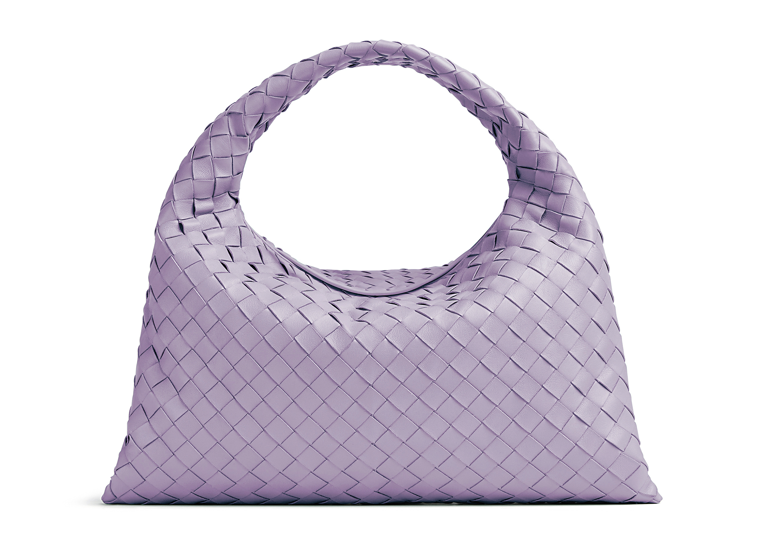 牡蠣色Hop包款(小)。NT$98,700(BOTTEGA VENETA提供)