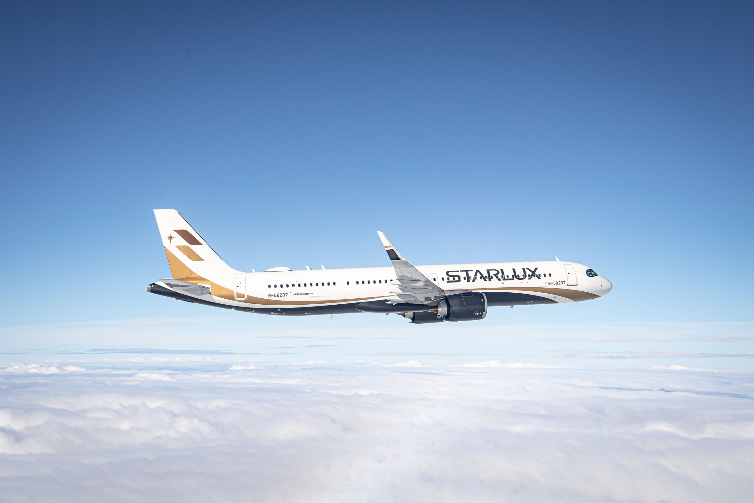 台中–宮古島市/下地島航線由A321neo客機執飛，全艙等共配置188個座位。（星宇航空提供）