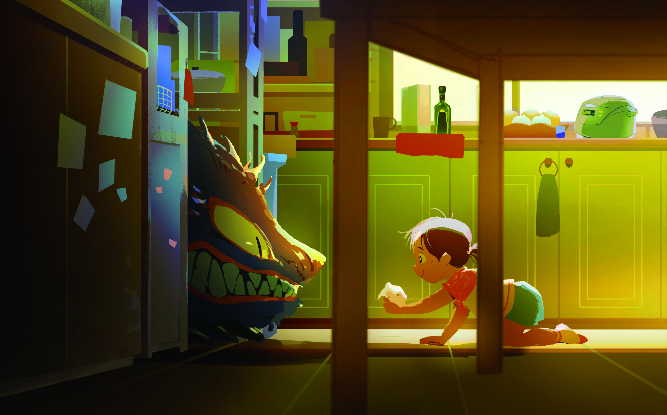 連想創意的動畫劇集《除夕夜狂想曲之意外的客人》入選台灣動畫10X10短片企劃案。 （連想創意提供）