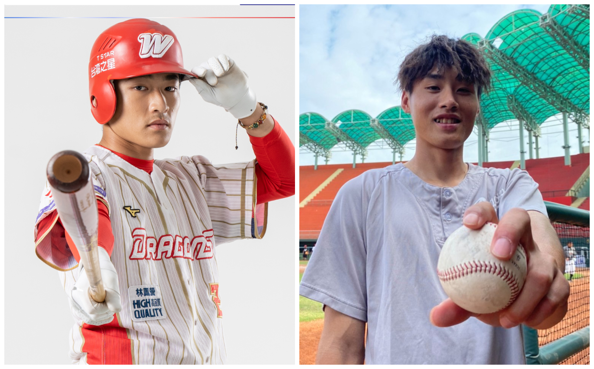 郭天信（左圖）、張政禹（右圖）玩德州撲克，球團決定下放二軍，祭出禁賽加罰款懲處。（翻攝味全龍、張政禹臉書）