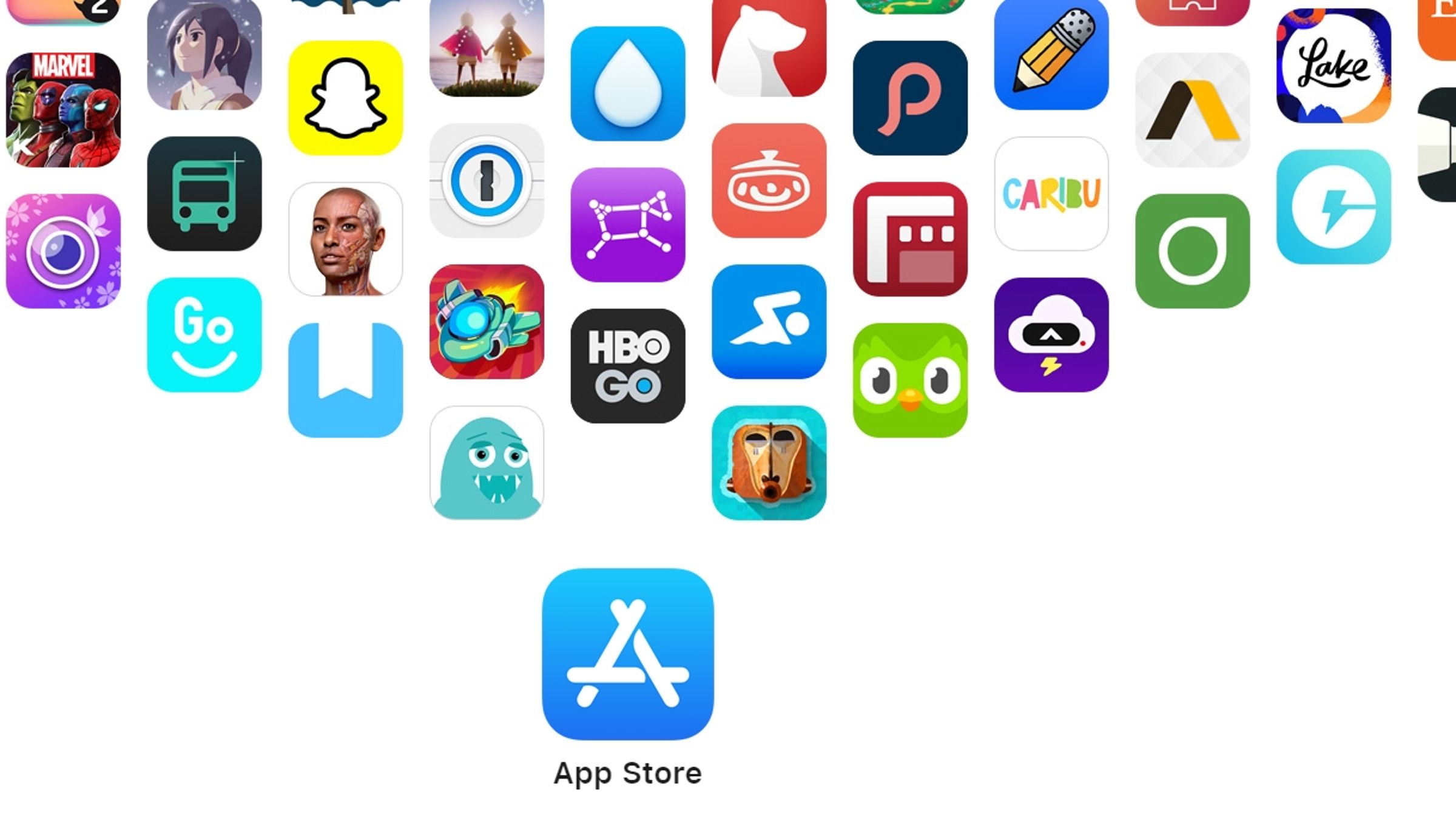 蘋果App Store昨（16日）公布2024 App Store下載次數最多的apps及遊戲排行榜。（翻攝自App Store官網）