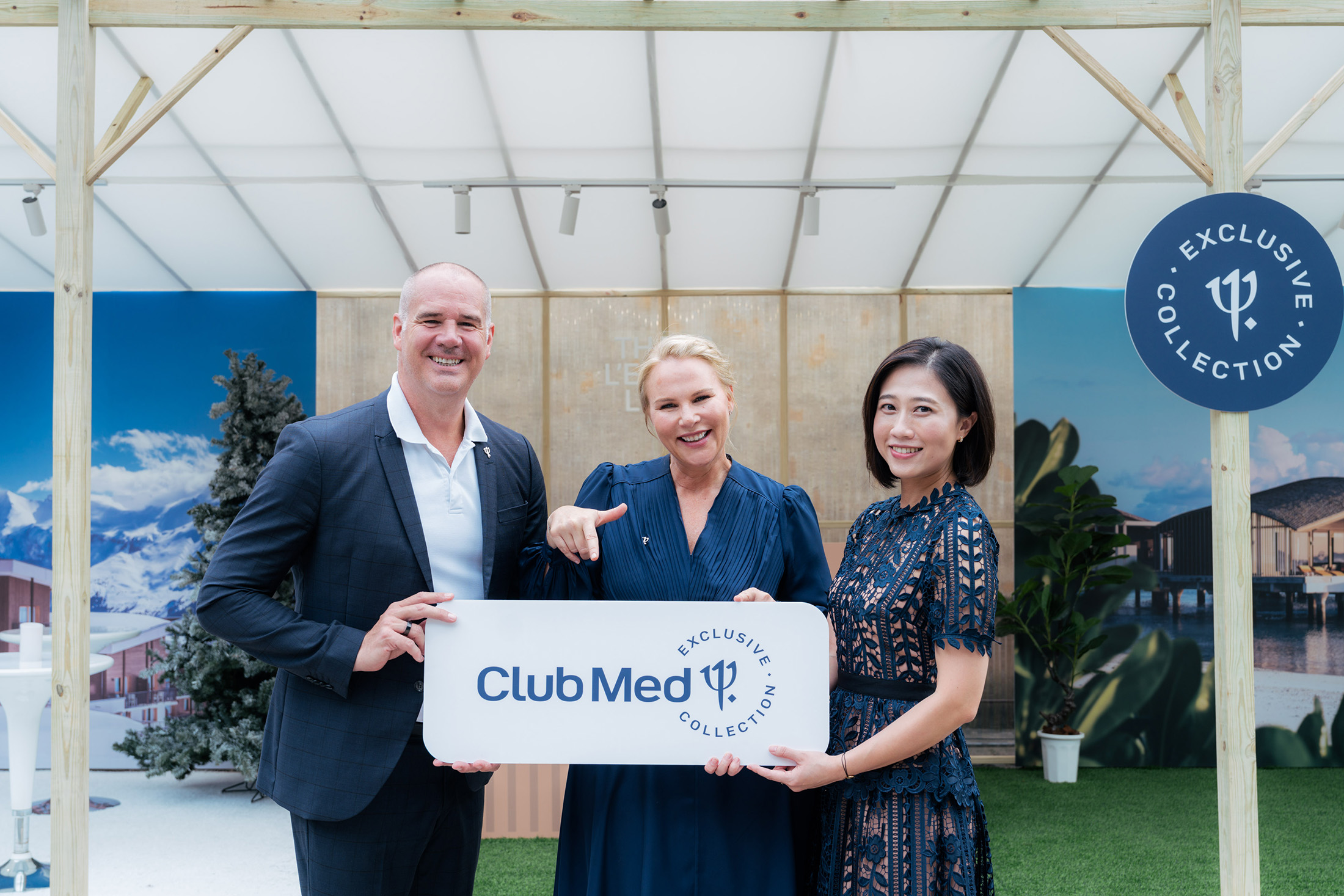 Club Med香港及台灣市場總經理Stuart de Bourgogne(左)、東南亞及太平洋市場銷售業務行政總裁Rachael Harding(中)、台灣珂境總經理劉育慧(右)分享奢旅市場的未來趨勢。(Club Med提供)