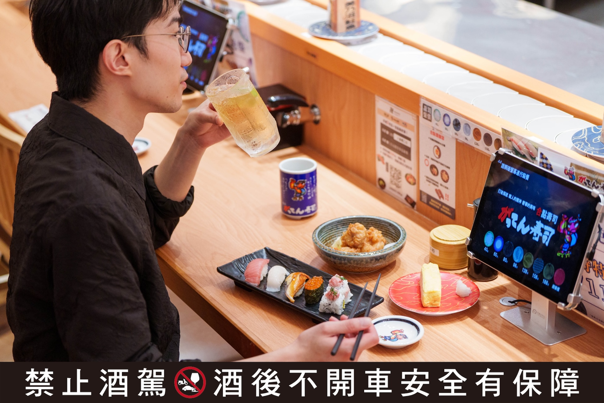 Highball酒精濃度低、氣泡清爽，不像啤酒飽腹，日本上班族最愛的餐中酒之一，也是料理長最推薦的搭配。（合點壽司提供）