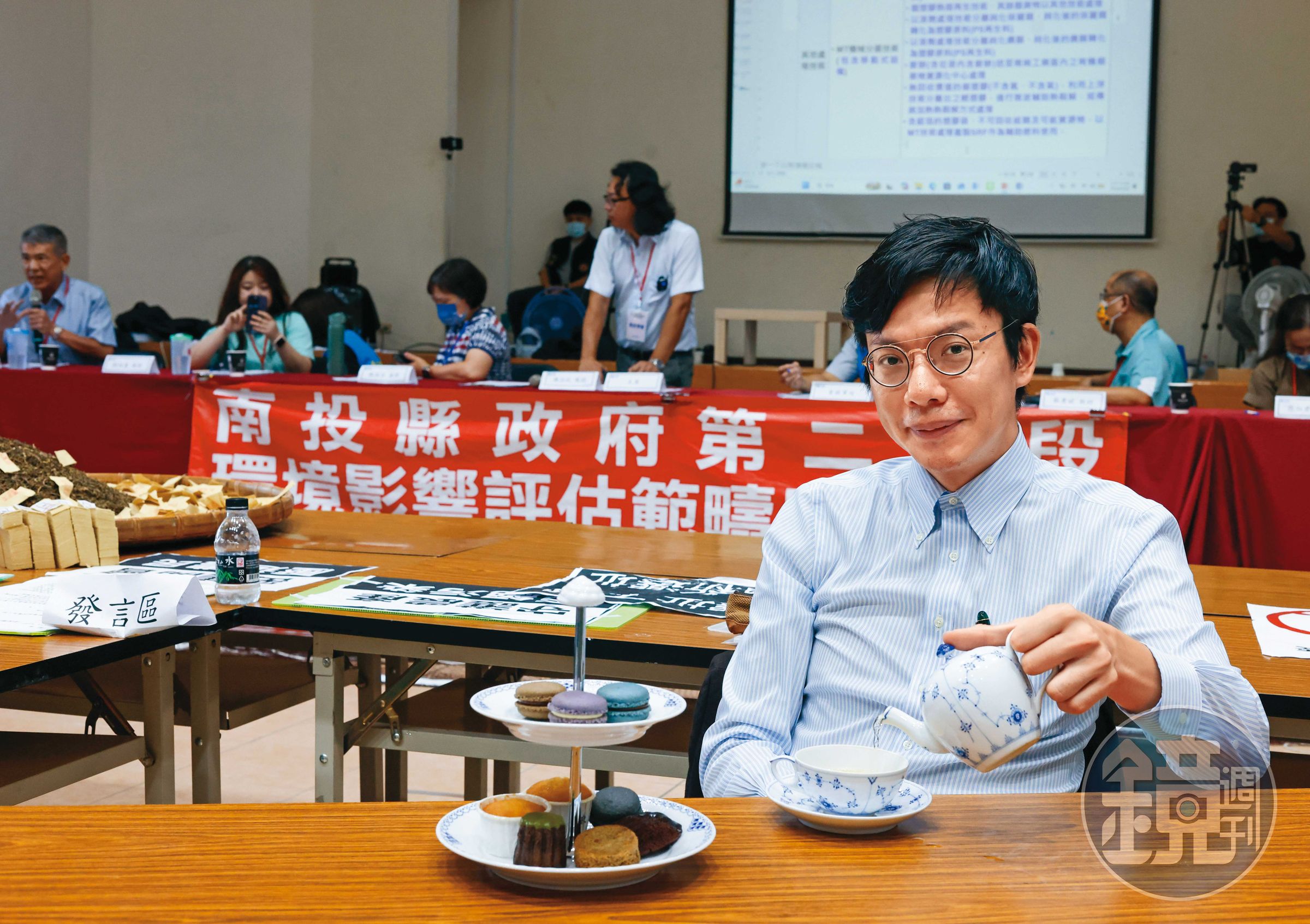 被喻為戰鬥茶師的常行深,一年多來持續拍攝影片反對在名間蓋焚化爐。