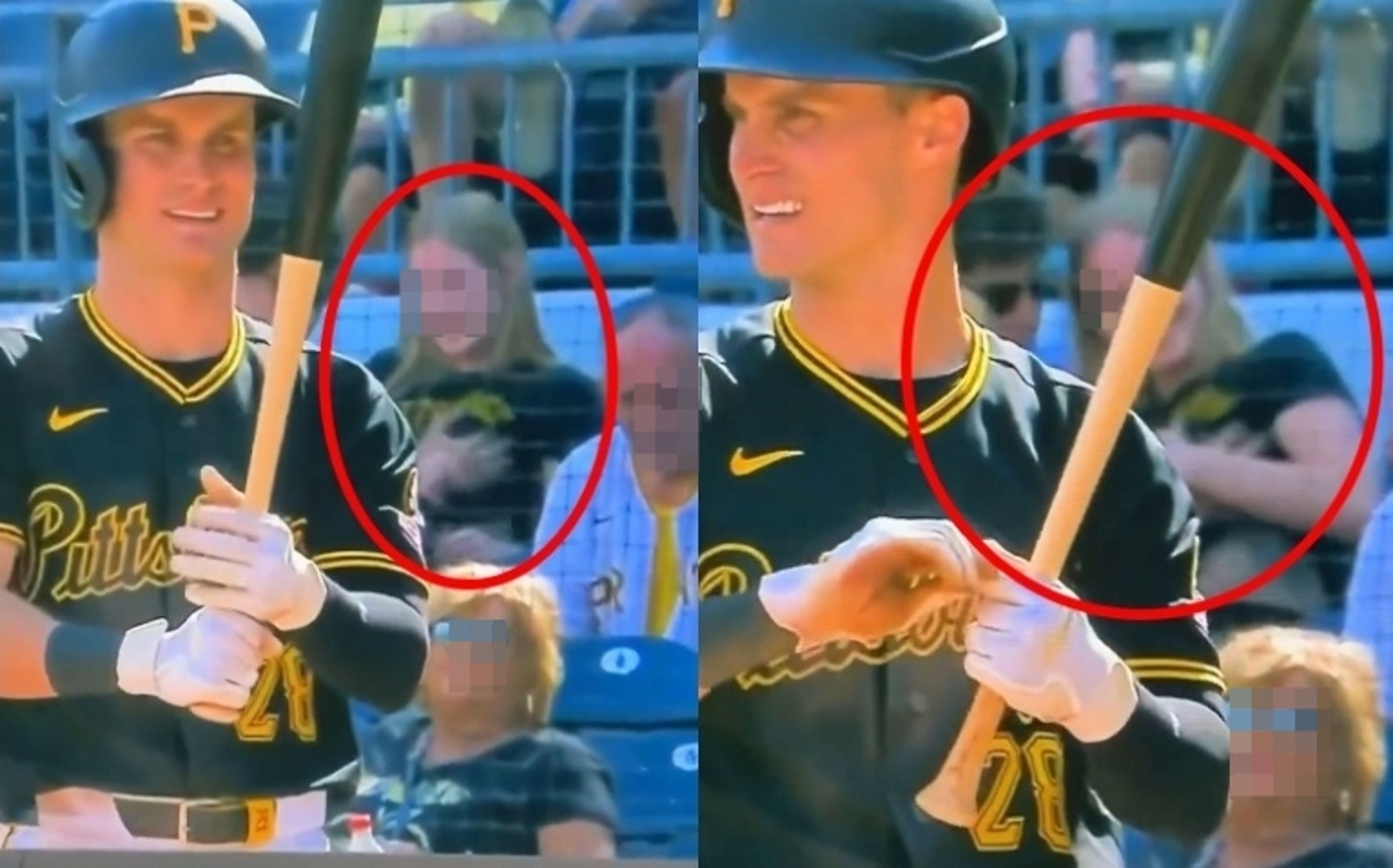 美國職棒大聯盟(MLB)匹茲堡海盜隊在16日的賽事中,轉播鏡頭意外捕捉到觀眾席上的「限制級」互動,引發全球網友熱議。(翻攝自X)