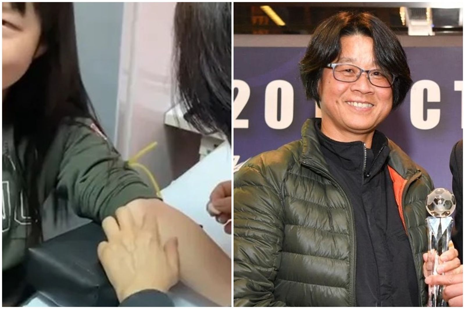 女足隊教練周台英被踢爆要求選手配合國科會研究計畫「抽血換學分」,引發社會關注。(翻攝自足協官網、受害學生Threads )