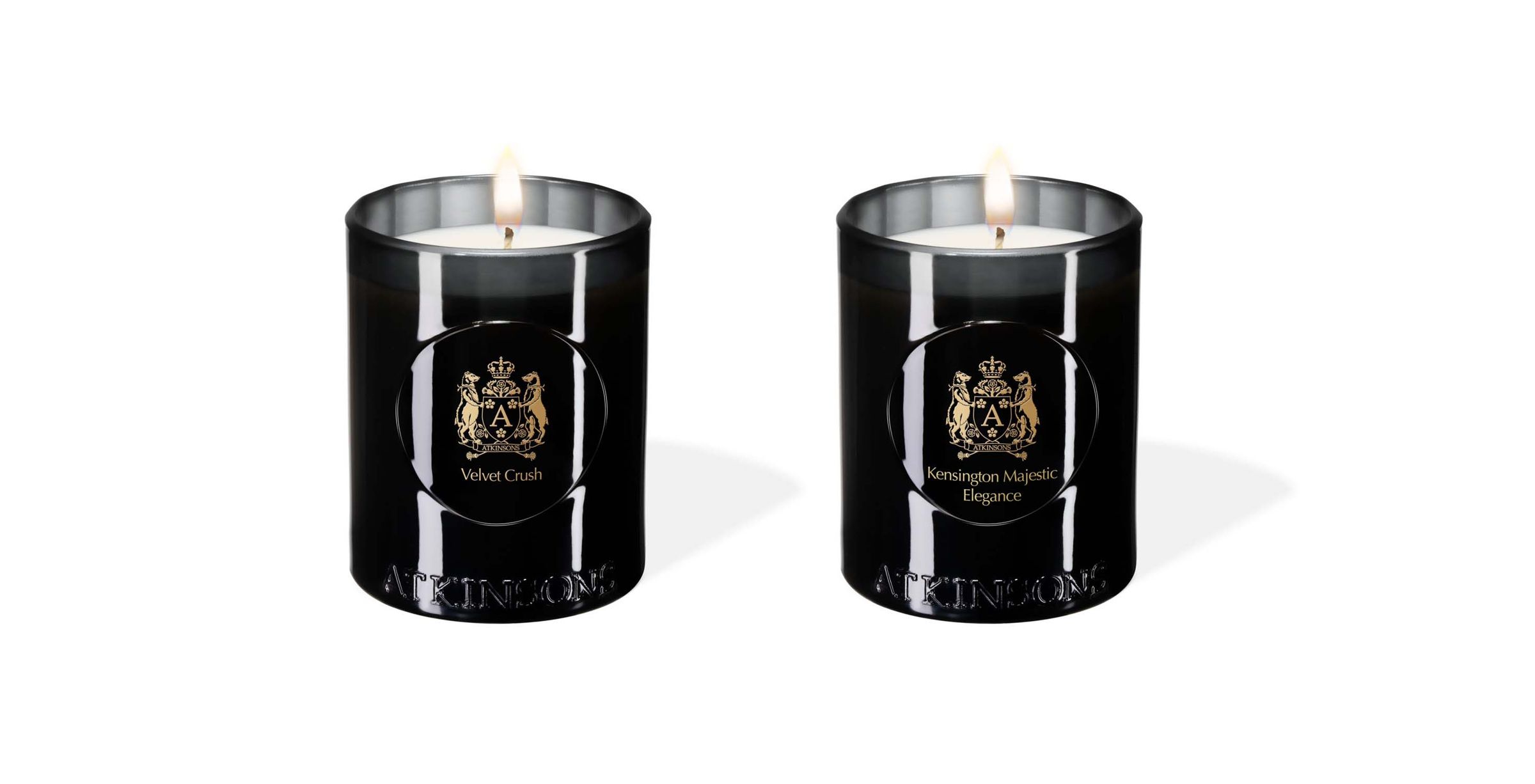 ATKINSONS A TOUCH OF GLASS COLLECTION 200g,迷戀絲絨(左)、肯辛頓大街(右),NT2,380。