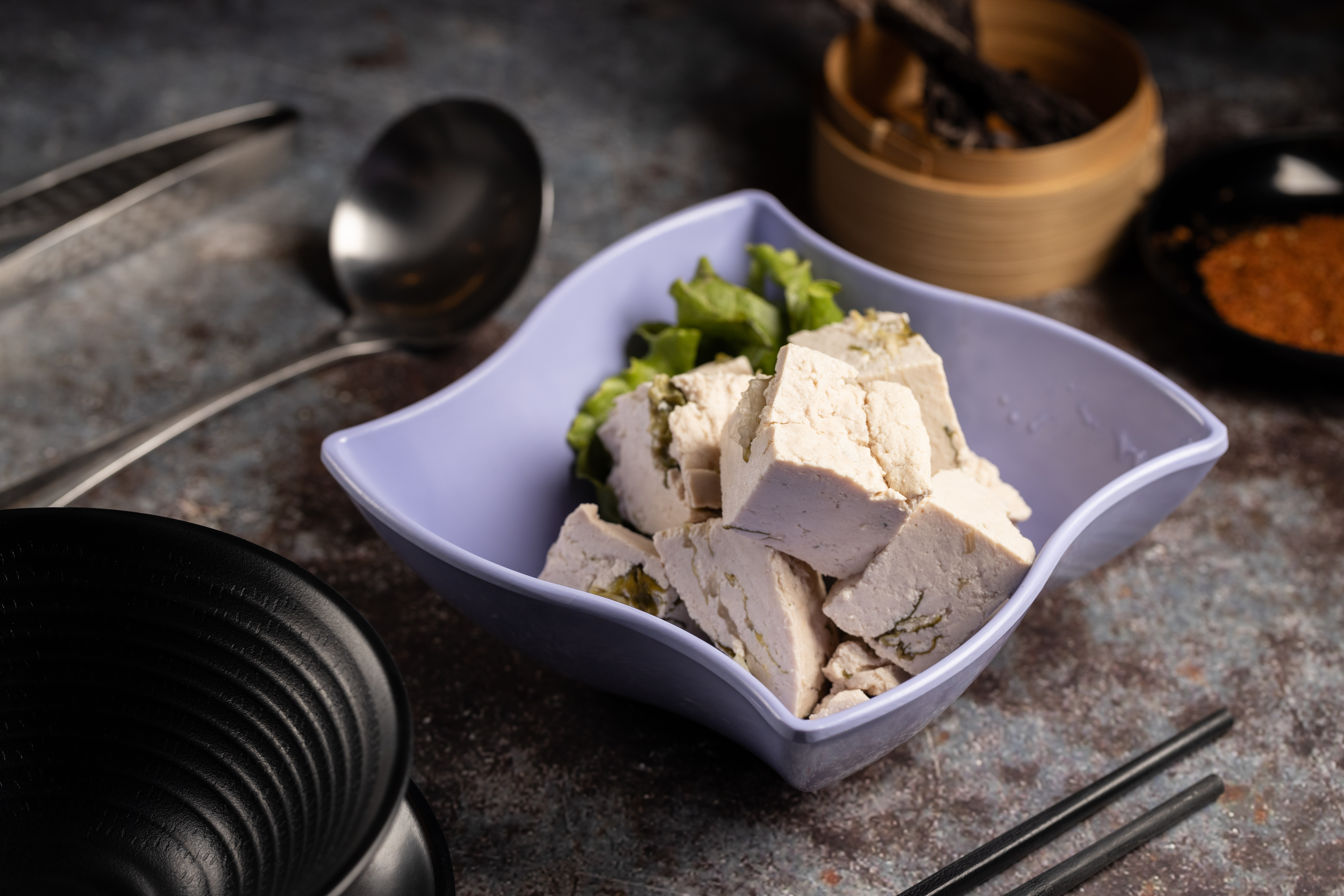 貴州特產「酵母菌貴州菜豆腐」口感軟嫩充滿豆香。（80元／份）