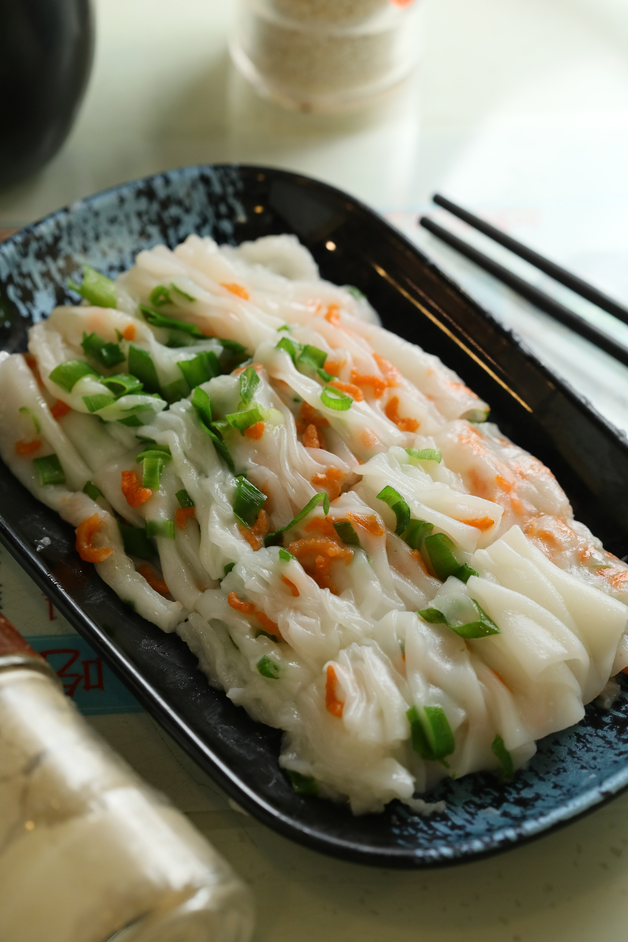 「即蒸蝦米腸粉」也是威記的特色小食。（港幣44元／份）