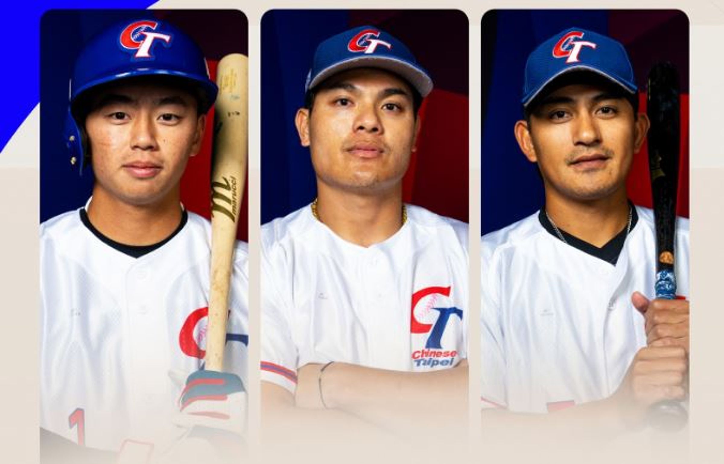 鄭宗哲、張育成、林子偉(由左至右)被WBC官方作為封面圖。(翻攝World Baseball Classic臉書)
