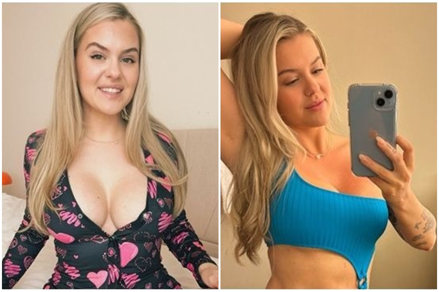  美國AV女優蒂芙（Tiff）跑去養老院或老年人輔助生活機構，找阿公們拍色情影片。（翻攝自wisconsin.tiff IG）