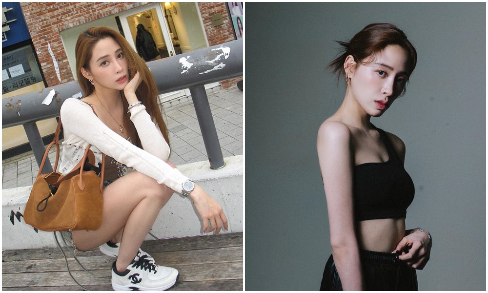 歐陽妮妮體重「瘦回4字頭」，曬出身材（右圖）秀性感。（翻攝歐陽妮妮臉書）