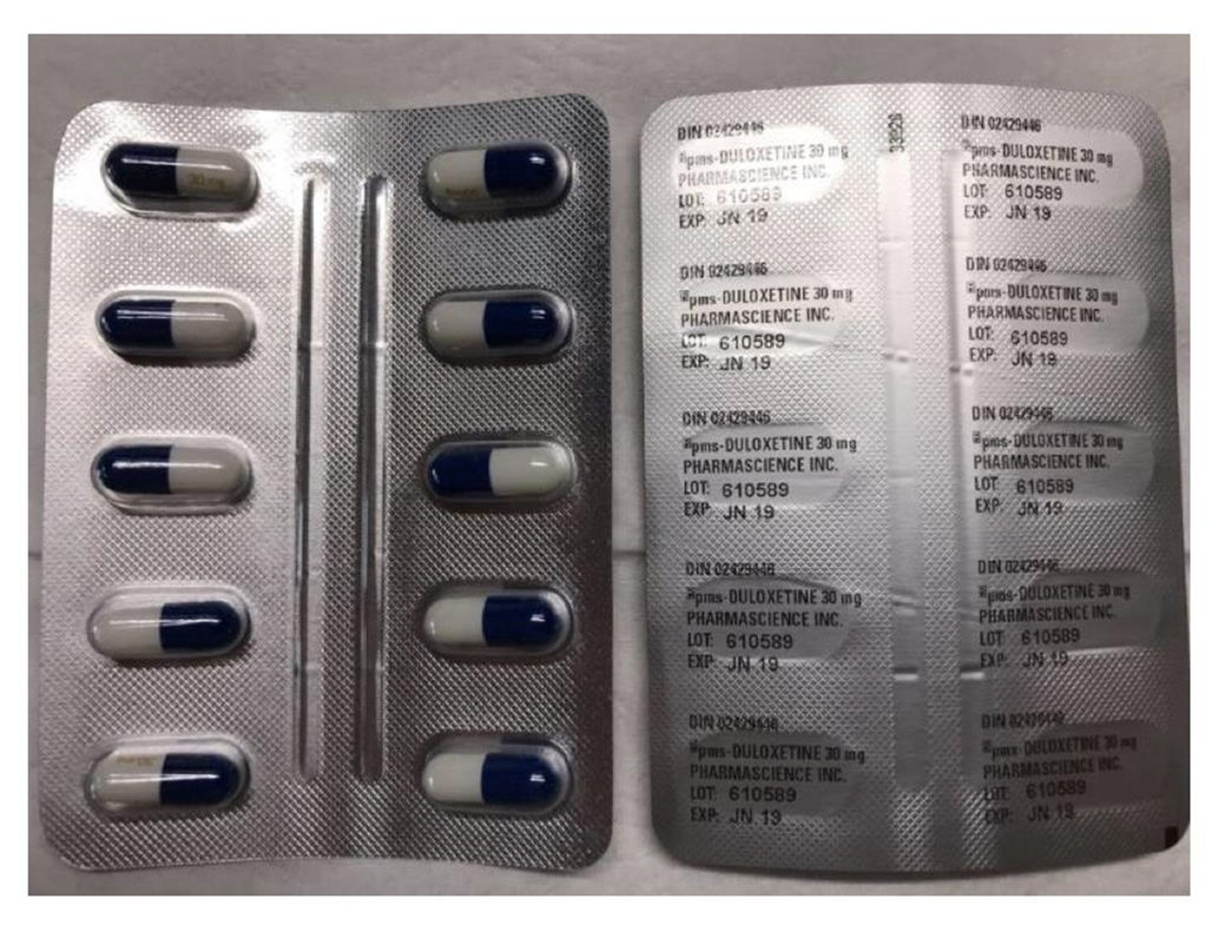 食藥署公告，忻樂膠囊30毫克被驗出內含亞硝胺不純物，有致癌風險，故全面下架回收藥錠。（食藥署提供）