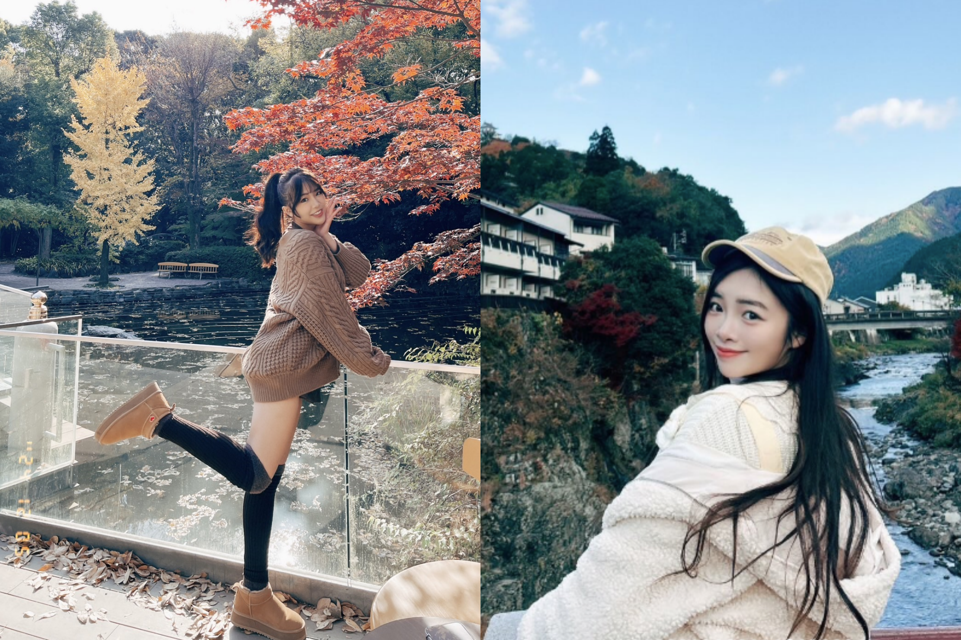 「樂天女孩」熊霓和曲曲近日受邀前往日本，展開了一場精彩的四天三夜名古屋之旅。（樂天桃猿提供）