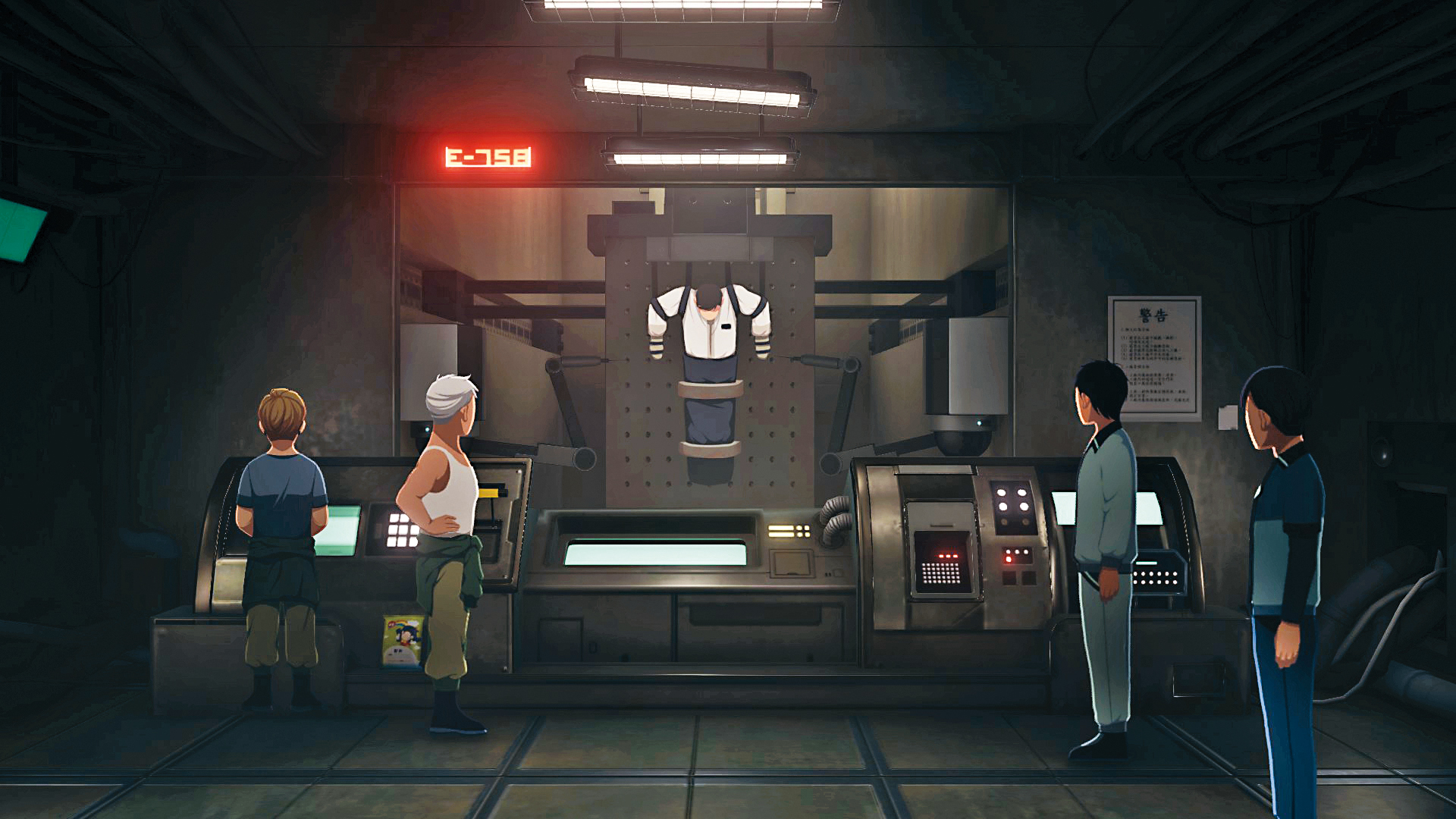 「算勞」不需工作經驗，可在沉睡狀況下提供腦力、維持城市運作，卻有可能對身體造成危害。（翻攝自《沉沒意志》實機遊戲）