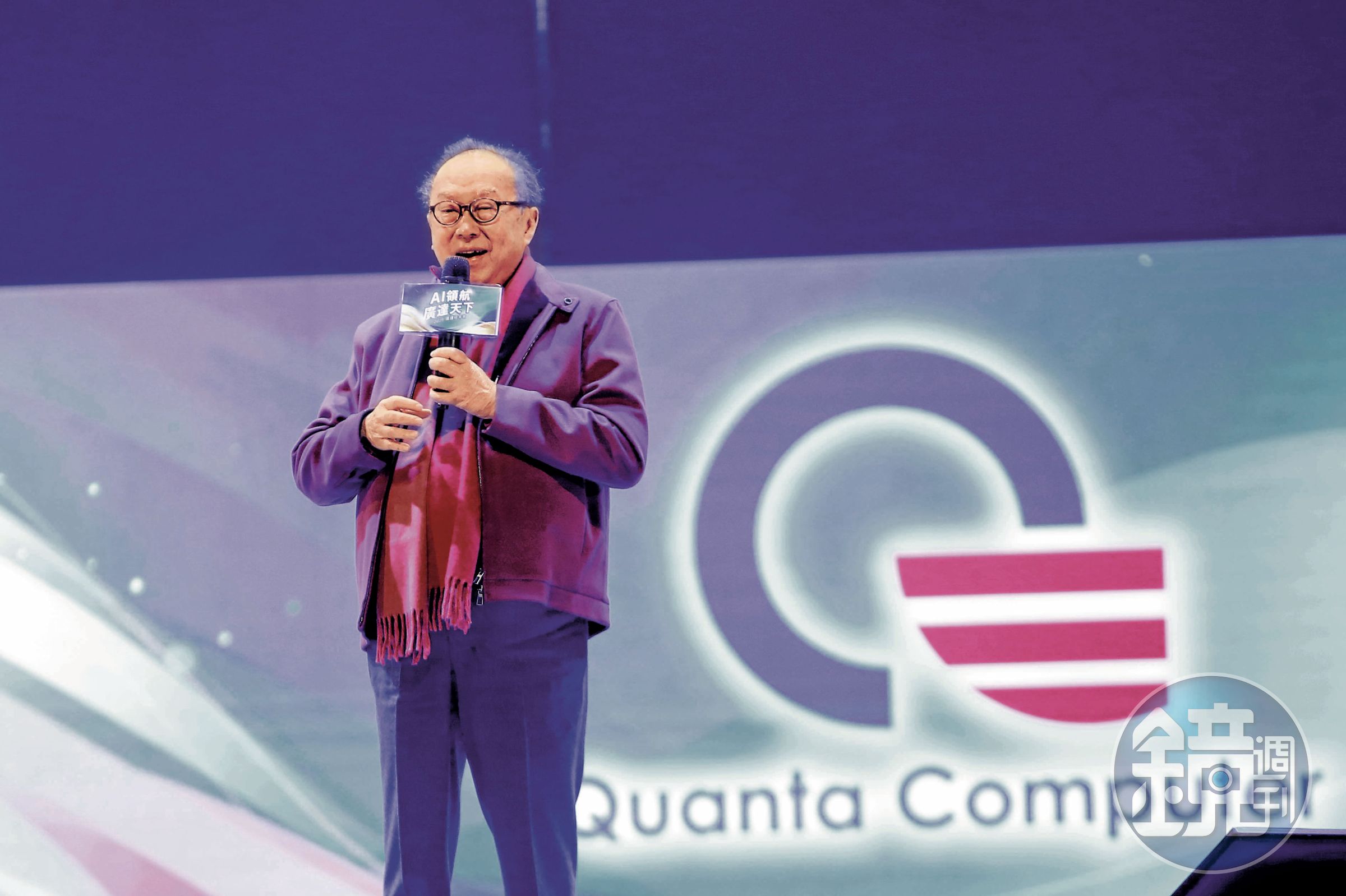 美商CesiumAstro助台打造低軌衛星通訊酬載,台灣的廣達電腦去年也宣布投資該公司1,500萬美元。圖為廣達創辦人林百里。