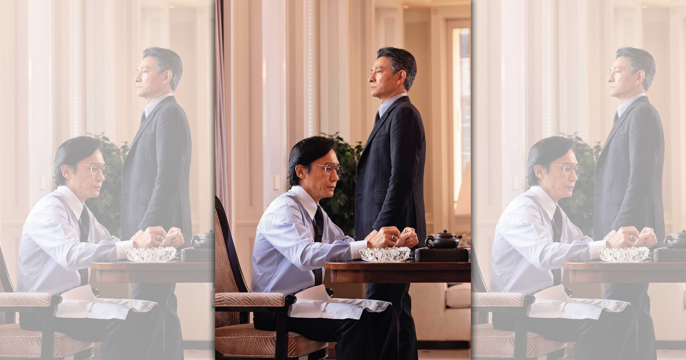 劉德華(右)和梁朝偉(左)合作《金手指》,比起20年前《無間道》的演技更精湛。