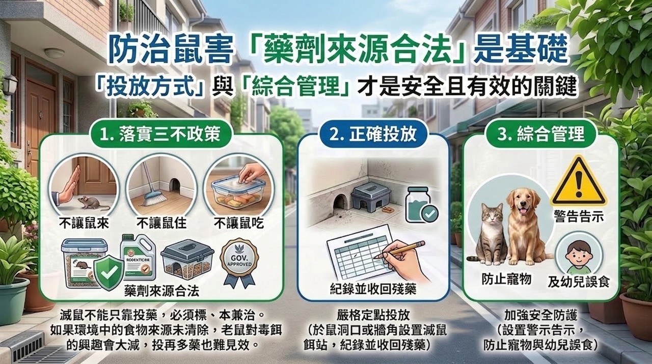 環境部說明如何防治老鼠。(環境部提供)