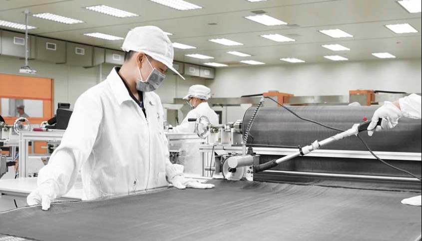 科森用自行車、航太複材廢棄物再製成可用的複材，供碳基、Dell使用。圖為科森廠區。（翻攝自網路）