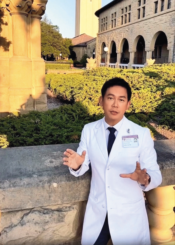 名醫柳勇全曾在史丹佛大學任教，還將在校園拍攝的影像放上網路。（翻攝柳勇全官網）