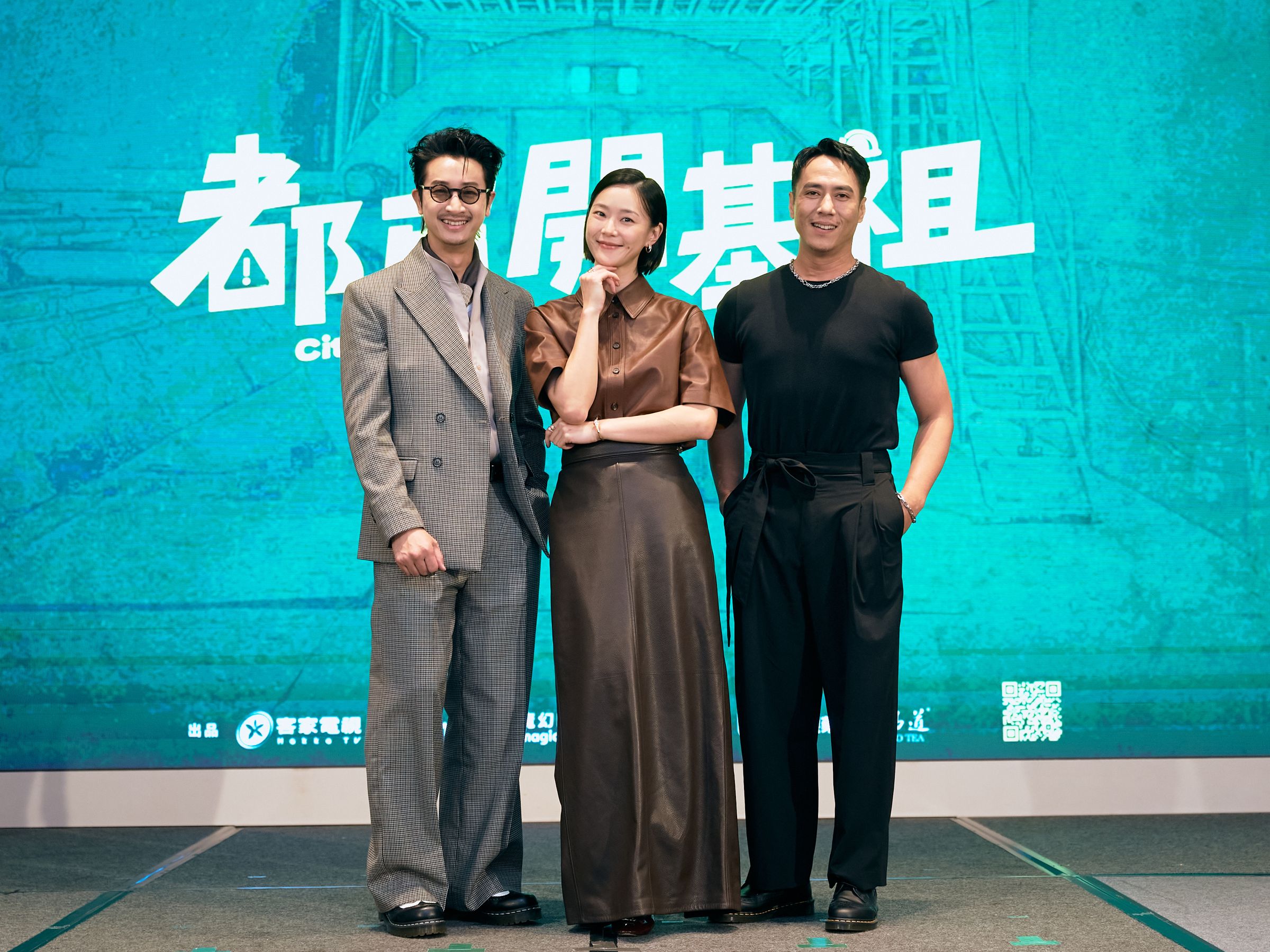 Darren和鍾瑶與莊凱勛三人在新戲《都市開基祖》有感情糾葛。(客家電視台提供)