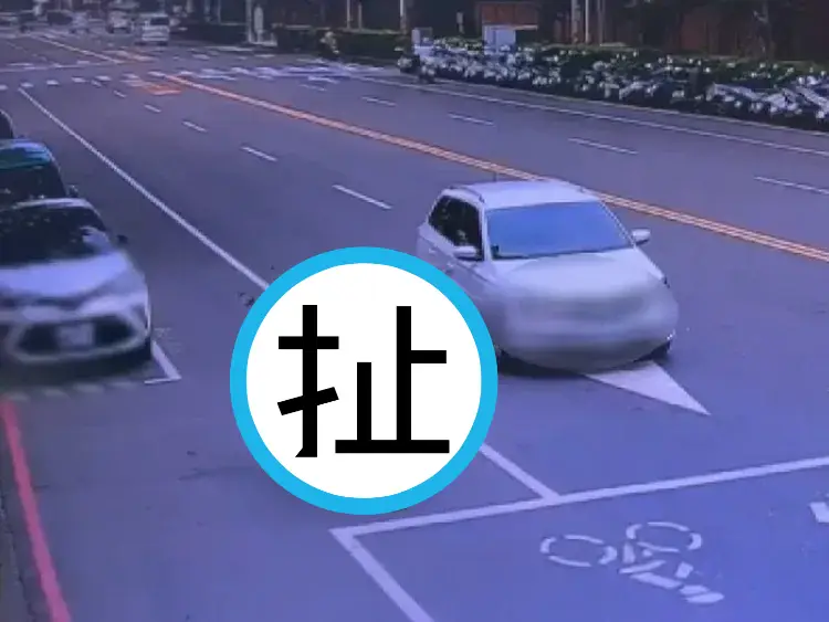 高雄出現「森林系女騎士」，騎機車載巨型盆栽遮滿前方視線，引起網友熱議。（翻攝畫面）