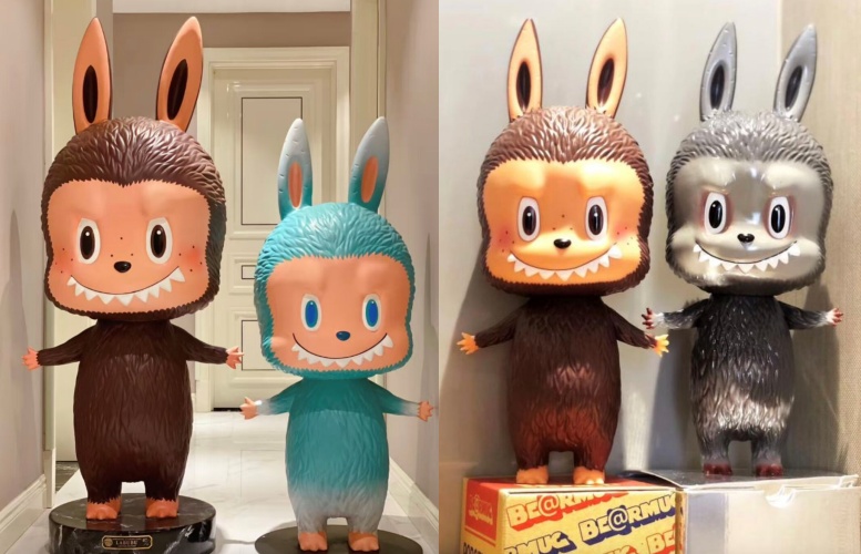 全球唯一薄荷色Labubu於拍賣會拍出天價，引爆潮玩圈熱議。（翻攝每日經濟新聞）