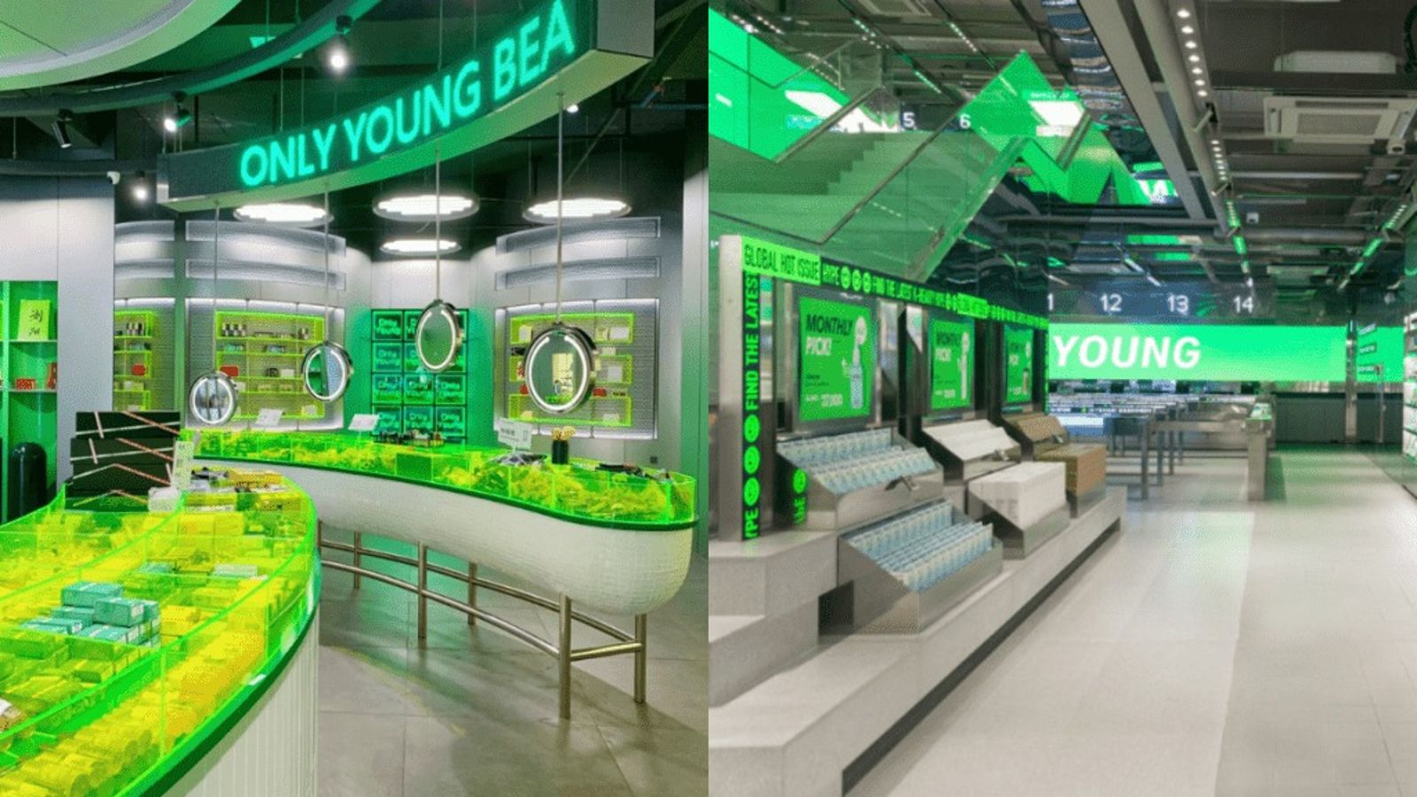 中國長沙市出現了1家名為「Only Young」的美妝店，嚴重山寨南韓美妝店品牌。（圖／翻攝畫面）