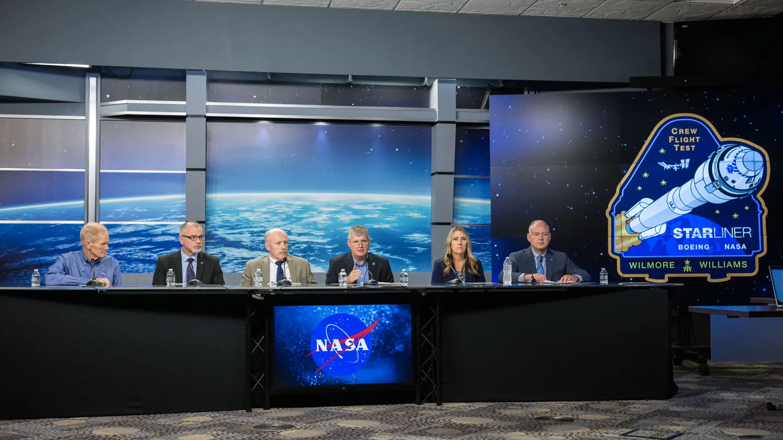 NASA署長尼爾森(Bill Nelson)及領導層參與了2024年8月24日(星期六)舉行的現場新聞發布會。(翻攝NASA)