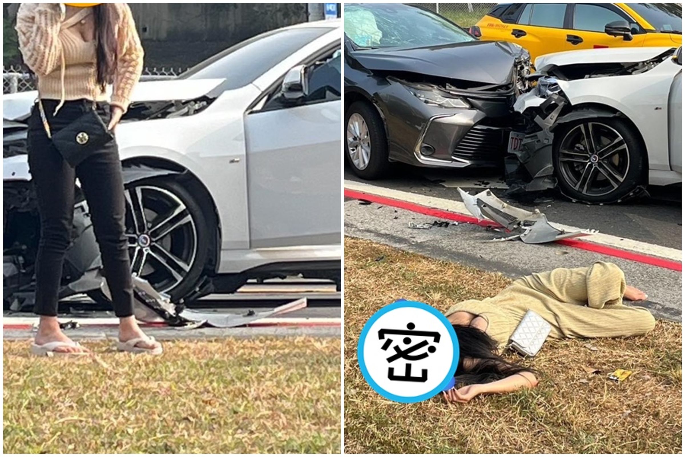 網友在臉書一起車禍,吸引大票網友關注。(翻攝自重機車友 ❘ 各區路況天氣、資訊分享中心臉書)