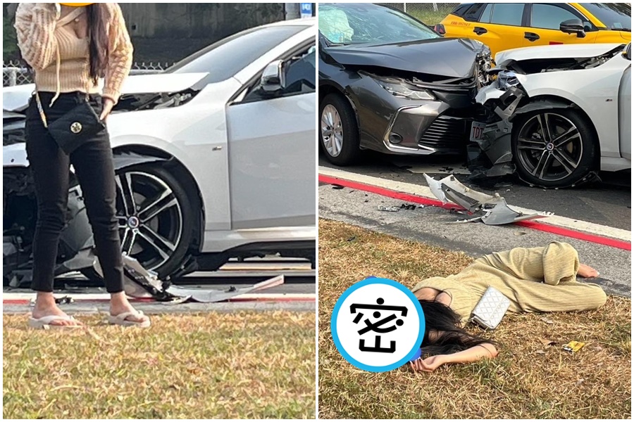 網友在臉書一起車禍，吸引大票網友關注。（翻攝自重機車友 ❘ 各區路況天氣、資訊分享中心臉書）