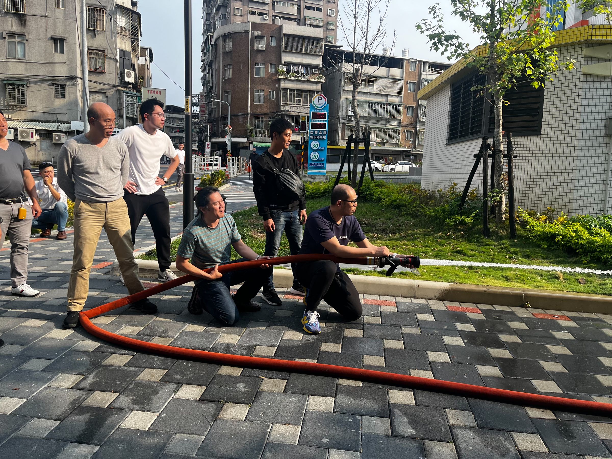 新進義消學習有關防火、防災宣導知識。（新北市消防局提供）