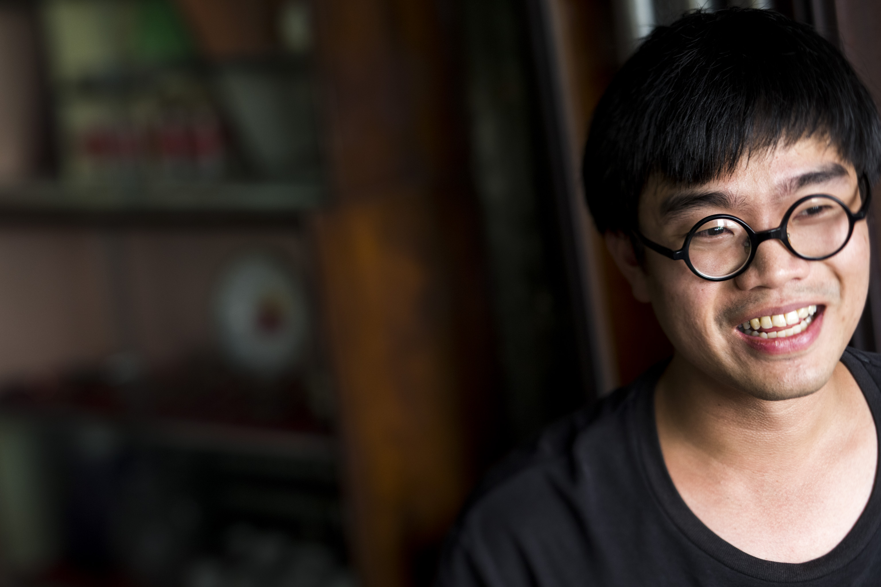 近日查猜萬來台參與台北國際書展，與讀者分享自己的街頭觀察學。（查猜萬提供）