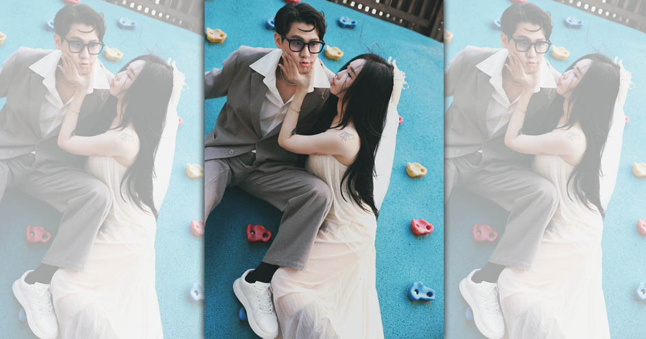 李玉璽與大他6歲的女友許允樂登記結婚。（晴空鳥提供）